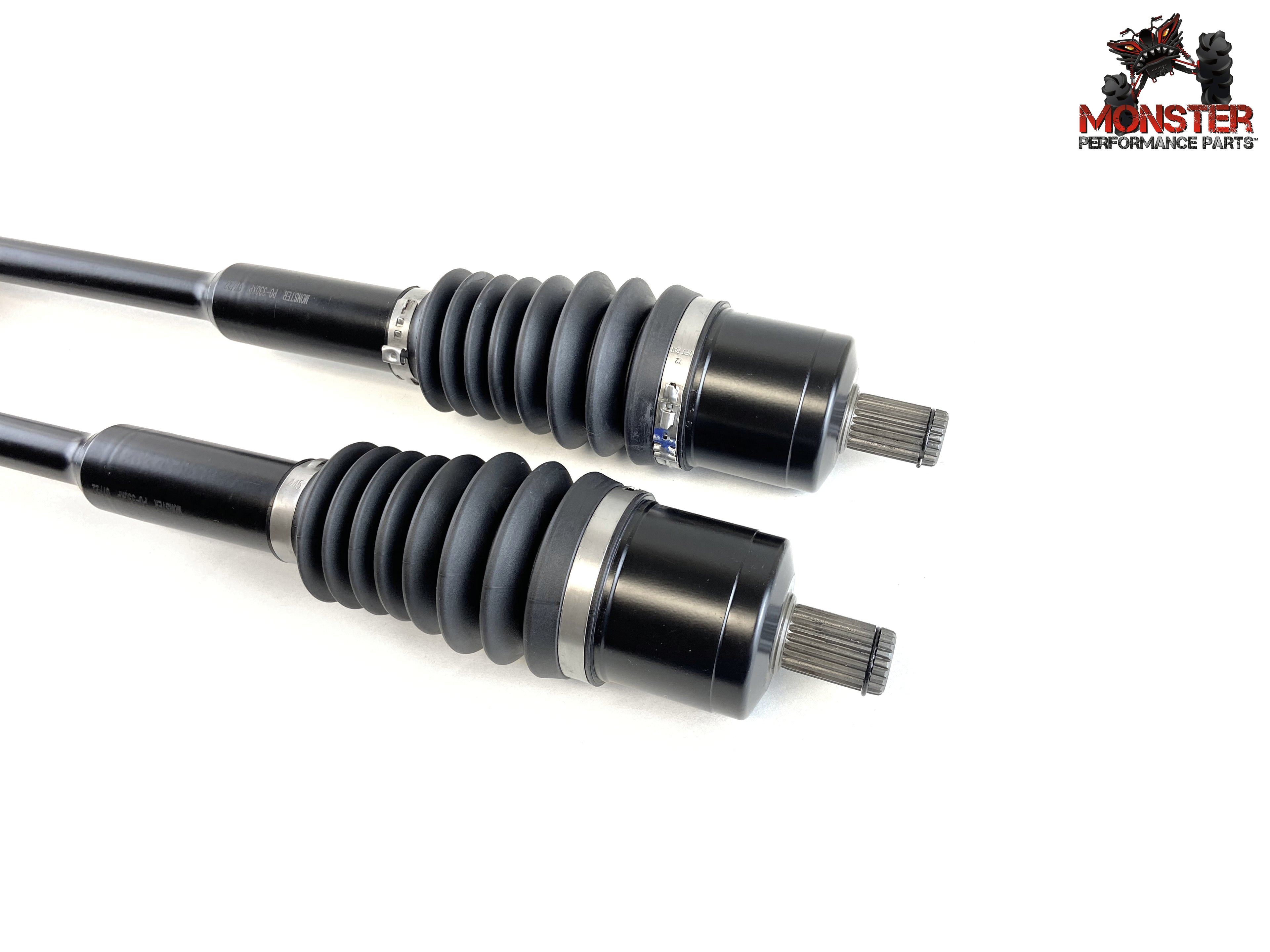 Monster XP Series Front CV Axles for Polaris 1333263, Left & Right, RZR S 900 1000, RZR 4 900, General 1000, Telescoping, Built Tough, 4340 Chromoly Steel, Factory Length with 4" of Travel 3