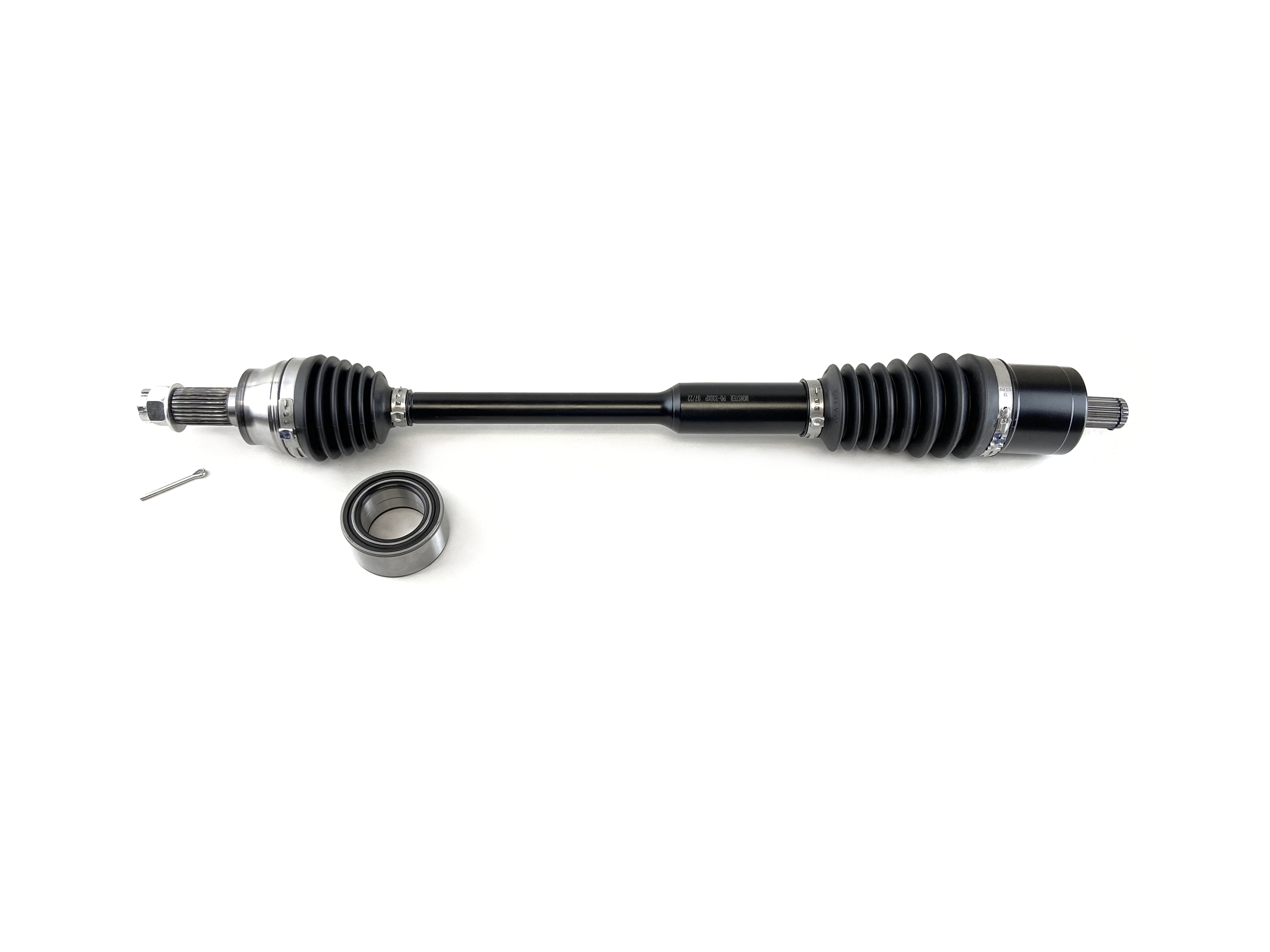 Monster XP Series Front CV Axle & Brg for Polaris 1333263, RZR S 900 1000, RZR 4 900, General 1000, Telescoping, Built Tough, 4340 Chromoly Steel, Direct Fit, Factory Length with 4" of Travel 1