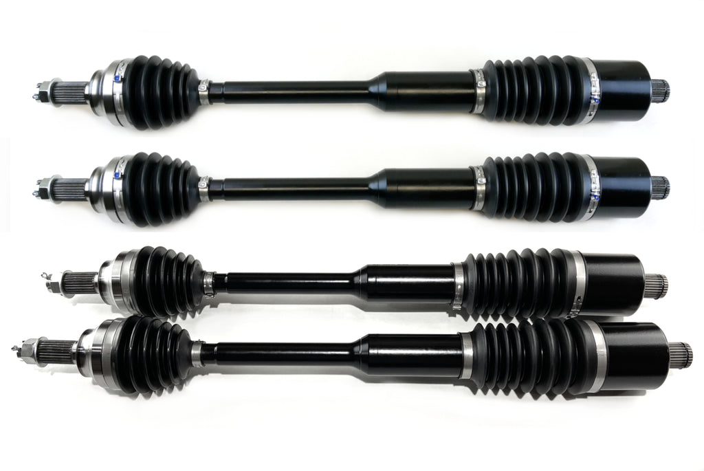 Monster XP Series Full CV Axle Set for Polaris 1333942, 1334487, Front & Rear, Telescoping, Built Tough, 4340 Chromoly Steel, Direct Fit, Factory Length with 4" of Travel