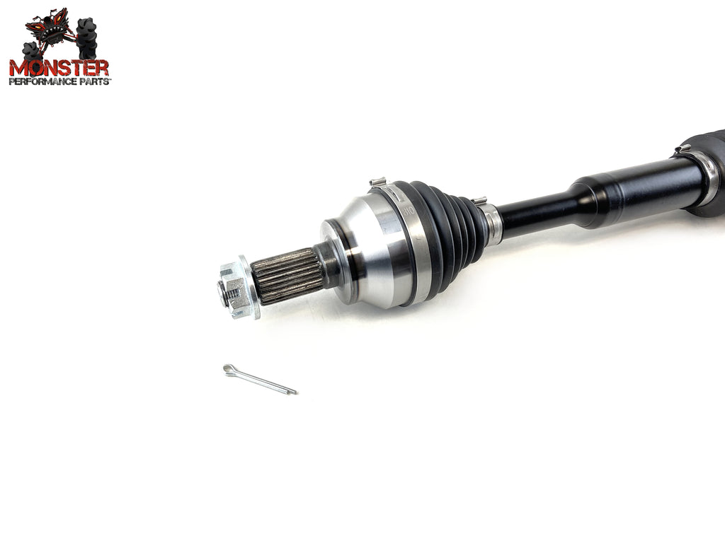 Monster XP Series Front CV Axle & Brg for Polaris 1333431, Sportsman & Scrambler 850 1000 48", Telescoping, Built Tough, 4340 Chromoly Steel, Direct Fit, Factory Length with 4" of Travel 3