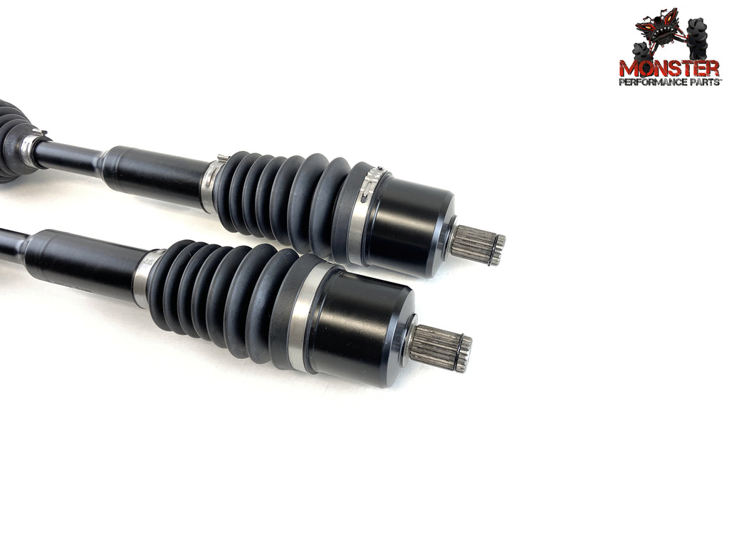 Monster XP Series Front CV Axles for Polaris 1333802, Left & Right, Sportsman & Scrambler 850 1000 48", Telescoping, Built Tough, 4340 Chromoly Steel, Direct Fit, Factory Length with 4" of Travel 4