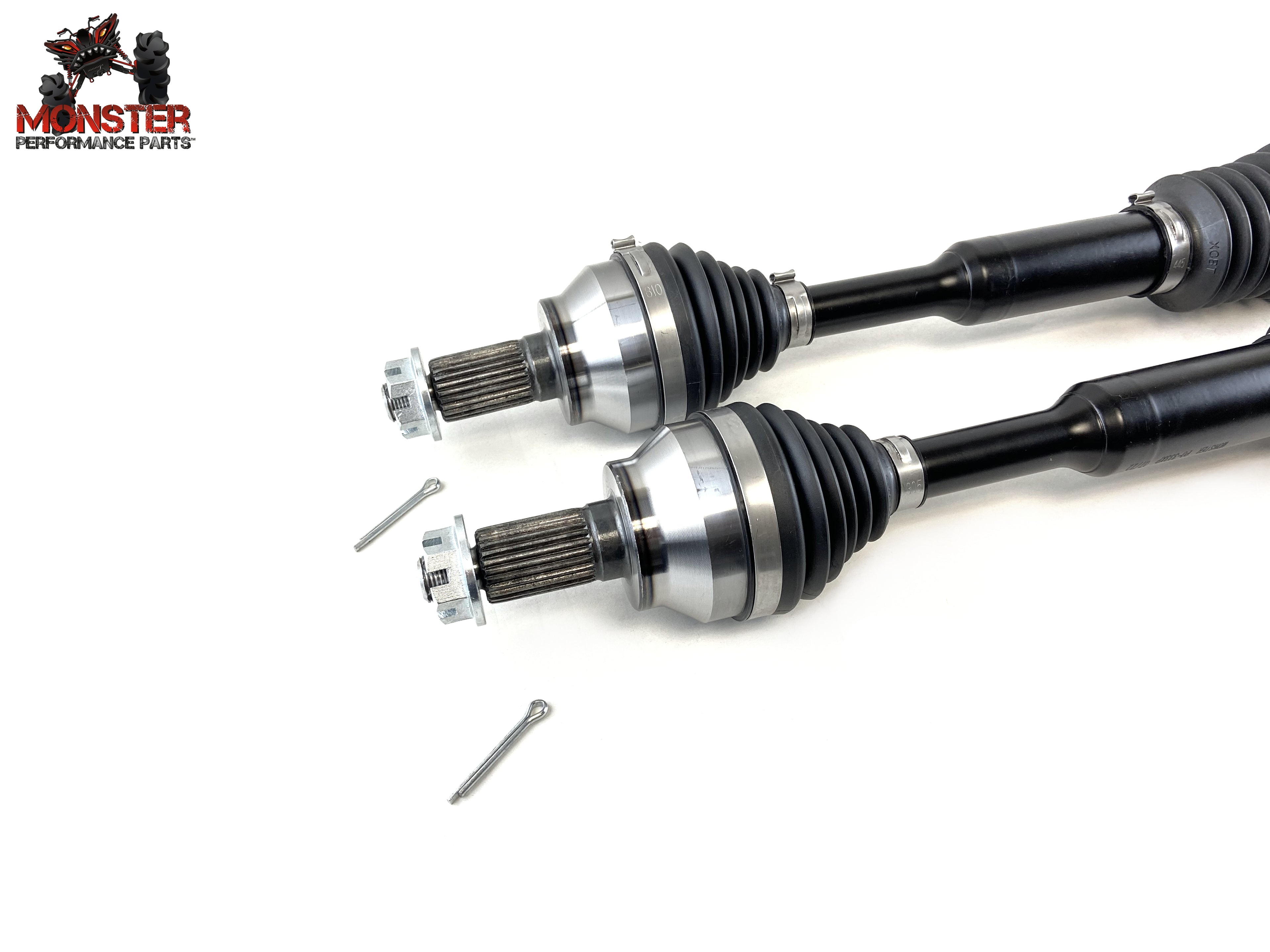 Monster XP Series Front CV Axles & Brgs for Polaris 1333802, Left & Right, Sportsman & Scrambler 850 1000 48", Telescoping, Built Tough, 4340 Chromoly Steel, Factory Length with 4" of Travel 3