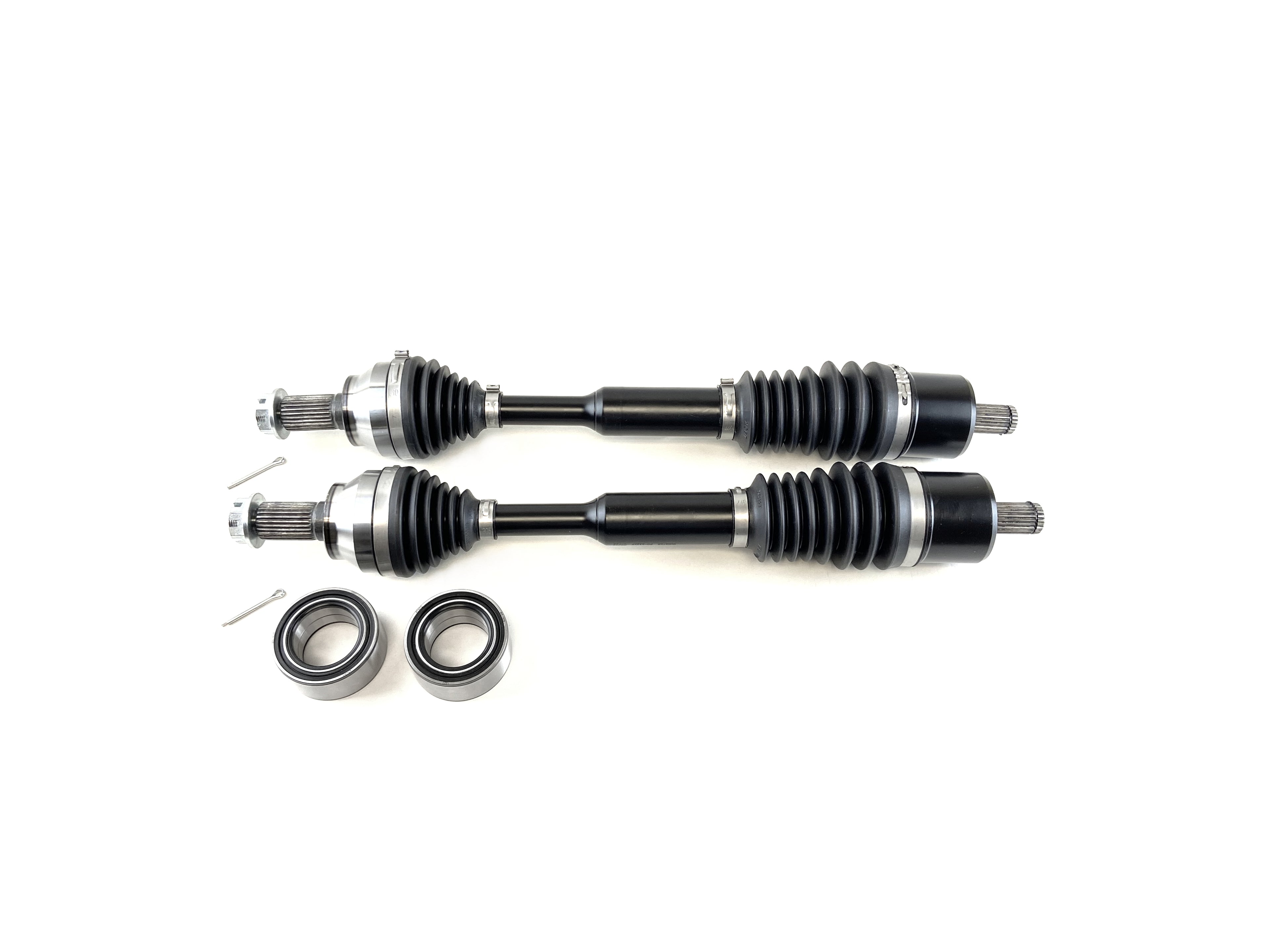 Monster XP Series Front CV Axles & Brgs for Polaris 1333802, Left & Right, Sportsman & Scrambler 850 1000 48", Telescoping, Built Tough, 4340 Chromoly Steel, Factory Length with 4" of Travel