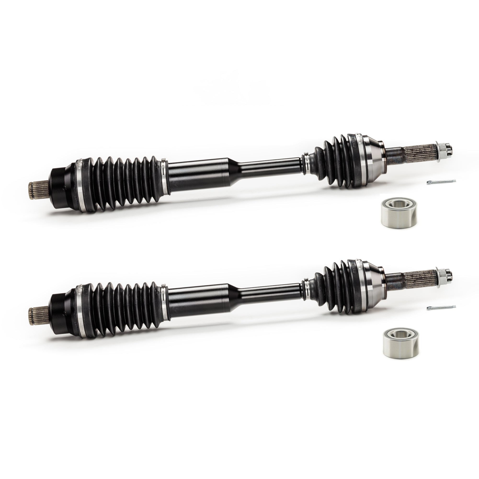 Monster XP Series Rear CV Axles & Brgs for Polaris 1332878, Left & Right, Ranger 500 800, Telescoping, Built Tough, 4340 Chromoly Steel, Direct Fit, Factory Length with 4" of Travel 1