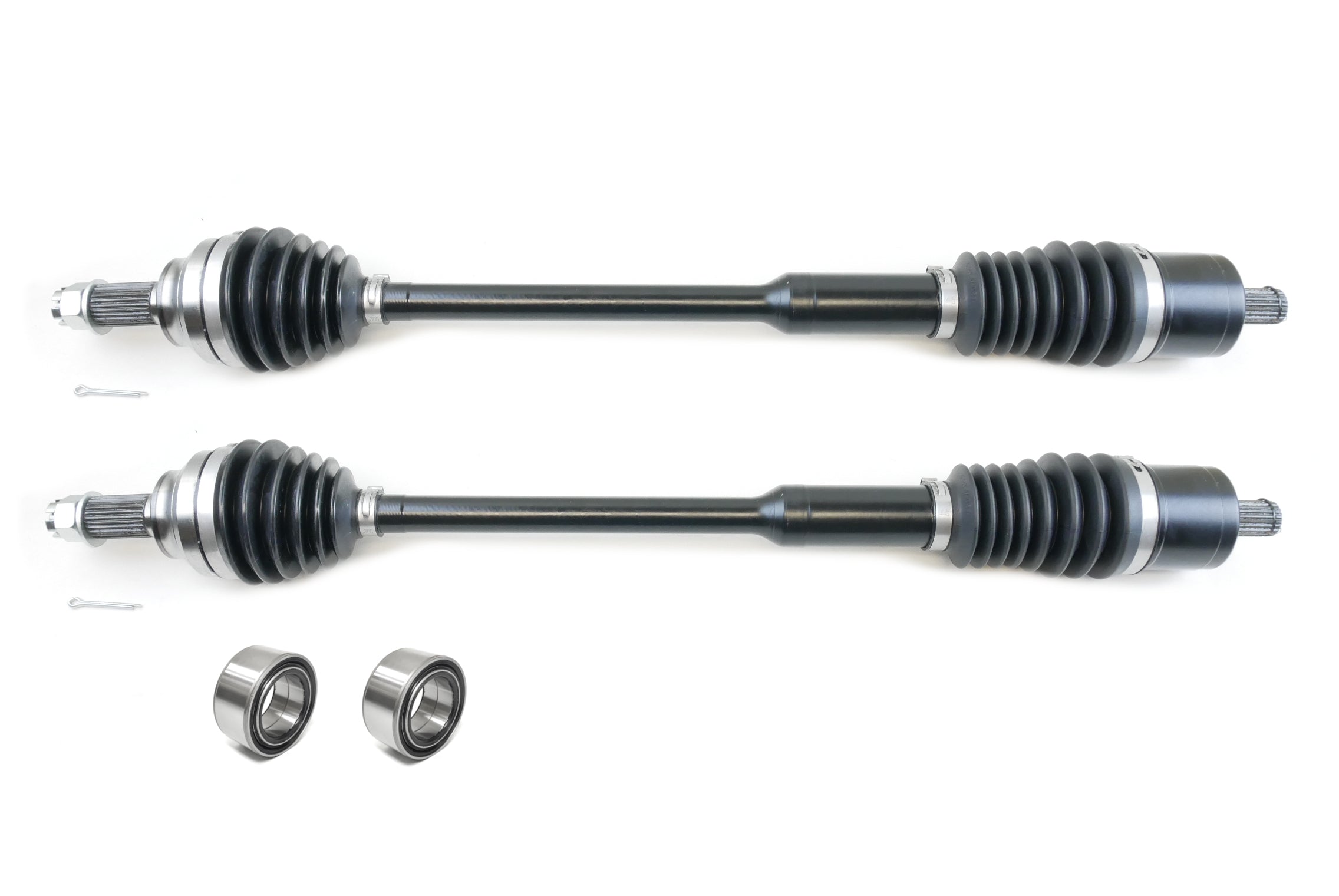 Monster XP Series Front CV Axles & Brgs for Polaris 1334491, Left & Right, RZR XP XP4 1000 2017 2018 2019, Telescoping, Built Tough, 4340 Chromoly Steel, Direct Fit, Factory Length with 4" of Travel 1
