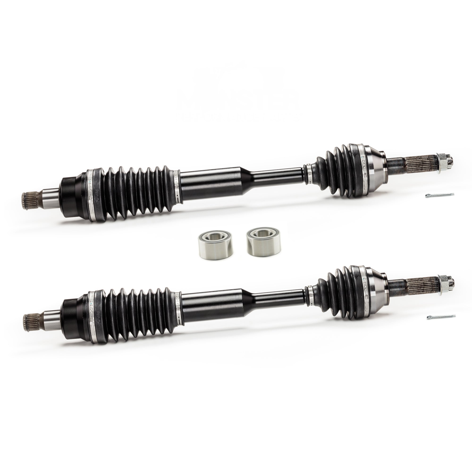 Monster XP Series Rear CV Axles & Brgs for Polaris 1332883, Left & Right, RZR 4 800, RZR S 800, Telescoping, Built Tough, 4340 Chromoly Steel, Direct Fit, Factory Length with 4" of Travel 1
