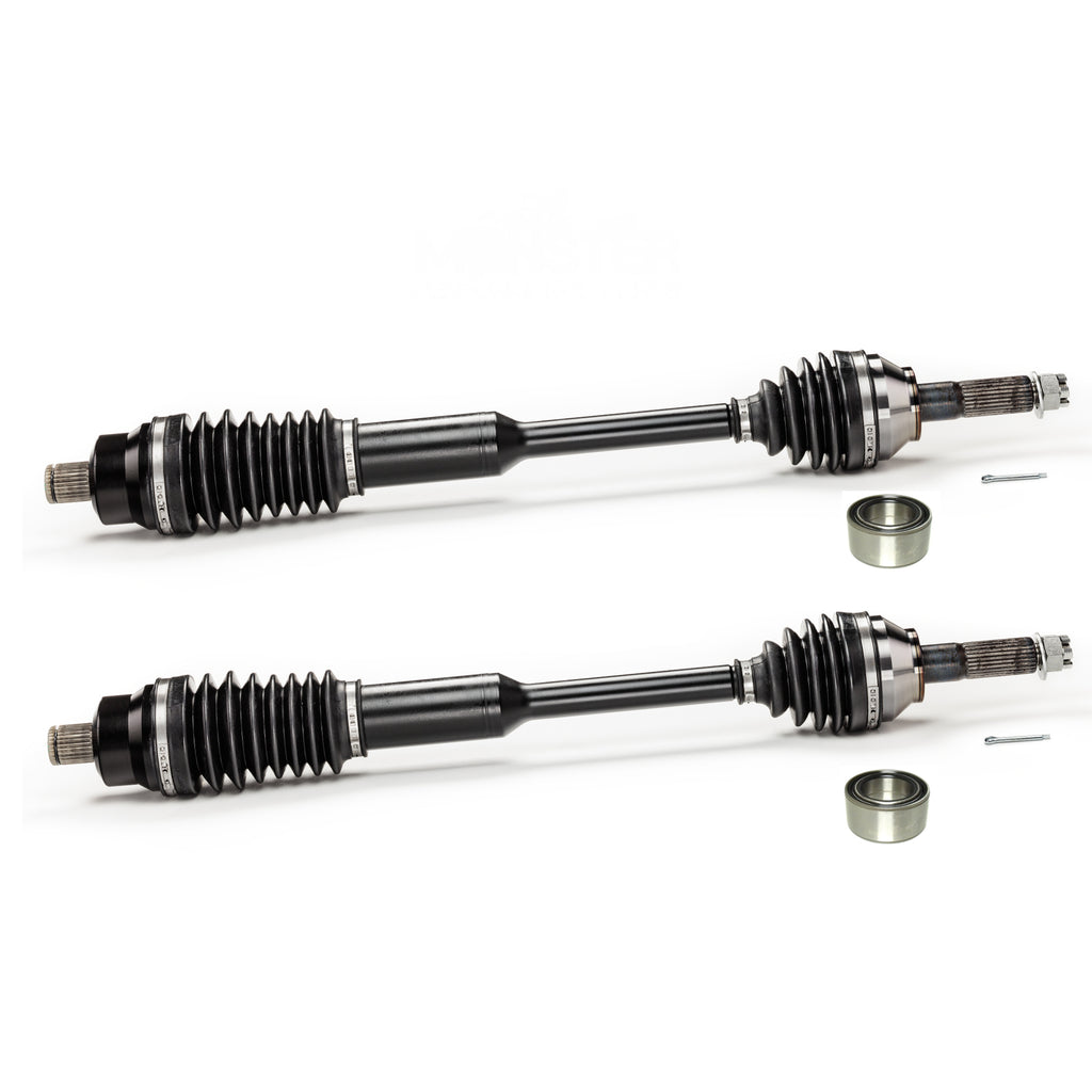 Monster XP Series Rear CV Axles & Brgs for Polaris 1332960, Left & Right, RZR 900 XP 900 4 900 2011 2012 2013 2014, Telescoping, Built Tough, 4340 Chromoly Steel, Factory Length with 4" of Travel 1