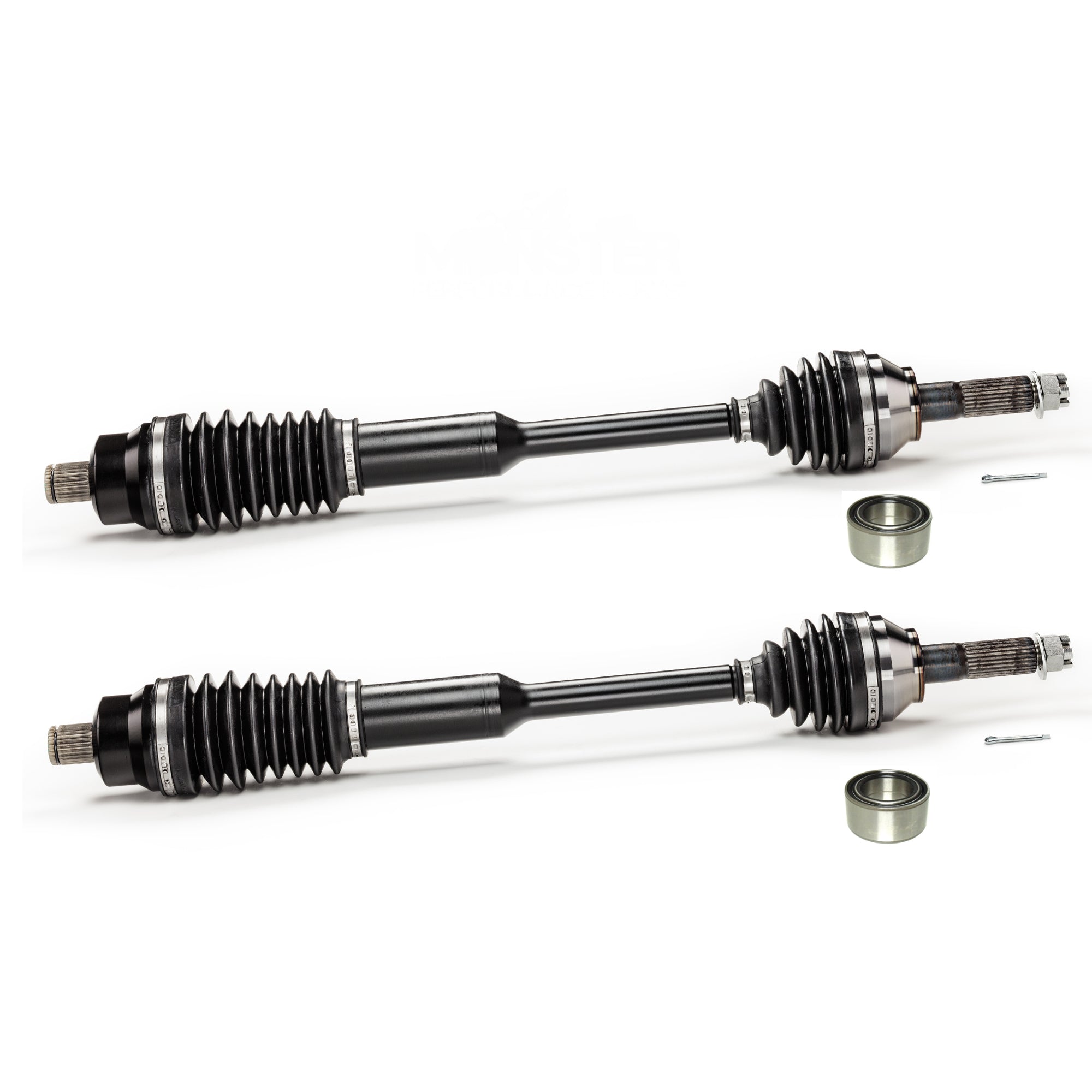 Monster XP Series Rear CV Axles & Brgs for Polaris 1332960, Left & Right, RZR 900 XP 900 4 900 2011 2012 2013 2014, Telescoping, Built Tough, 4340 Chromoly Steel, Factory Length with 4" of Travel 1