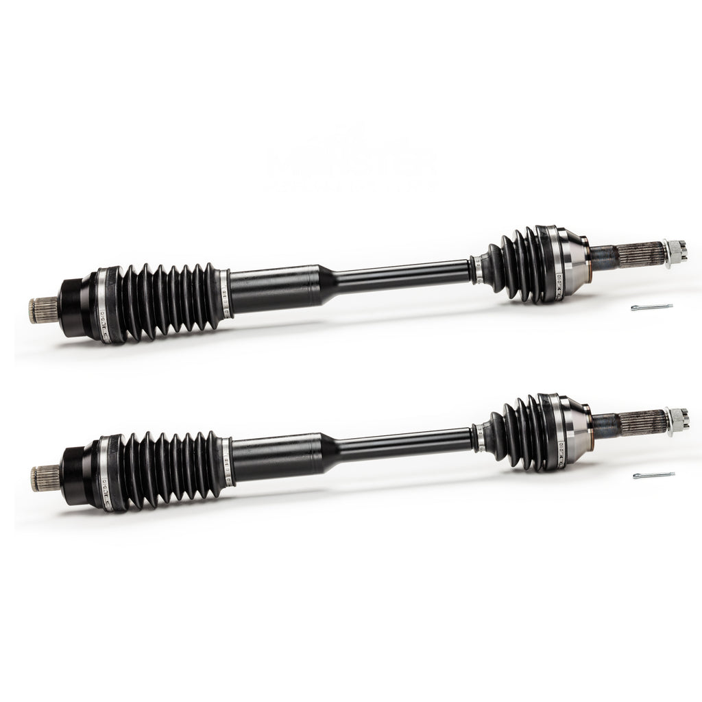 Monster XP Series Rear CV Axles for Polaris 1332960, Left & Right, RZR 900 XP 900 4 900 2011 2012 2013 2014, Telescoping, Built Tough, 4340 Chromoly Steel, Factory Length with 4" of Travel 1