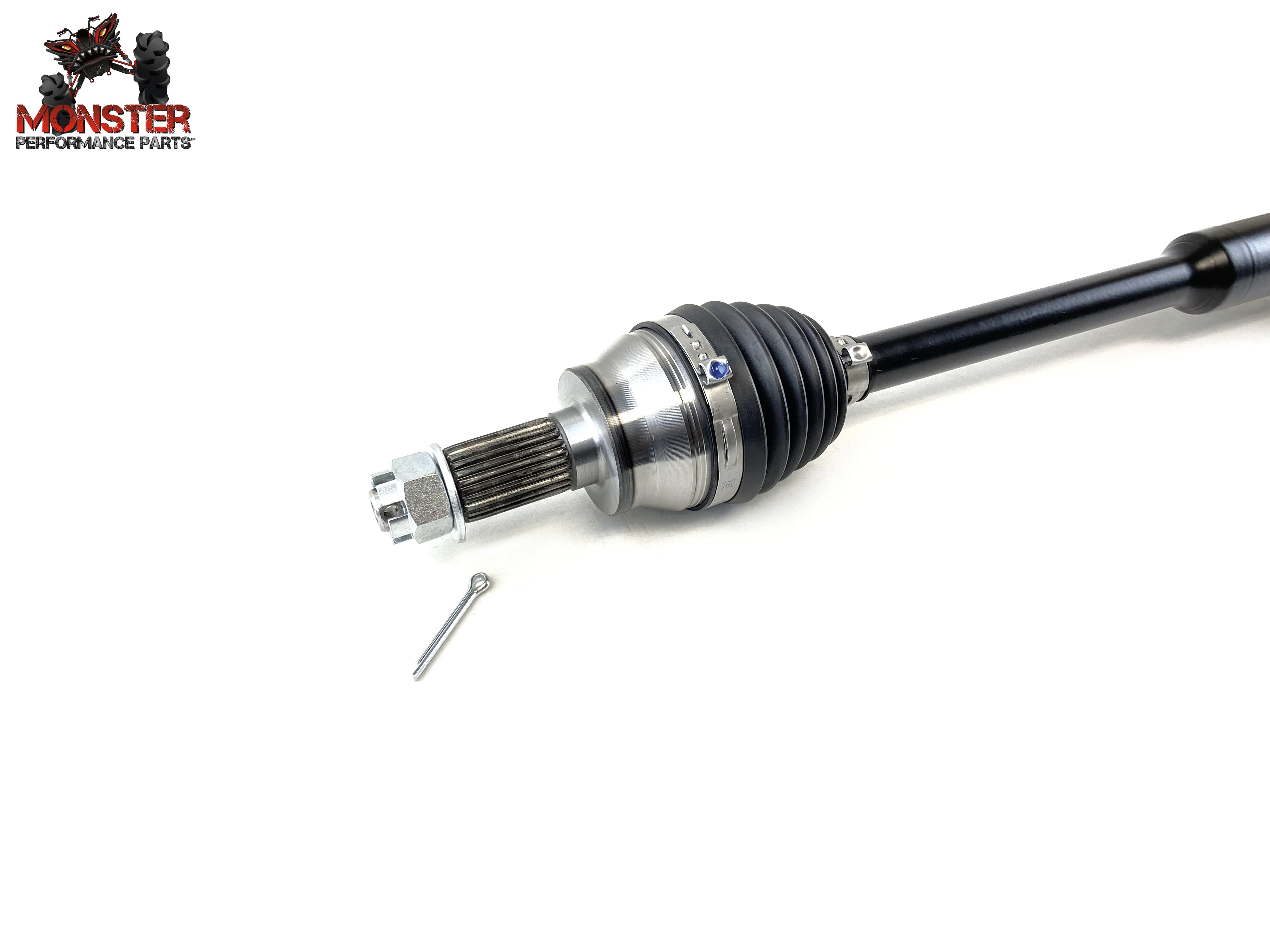 Monster XP Series Front CV Axle & Brg for Polaris  1333681, ACE 900 2017 2018 2019, Telescoping, Built Tough, 4340 Chromoly Steel, Direct Fit, Factory Length with 4" of Travel 3