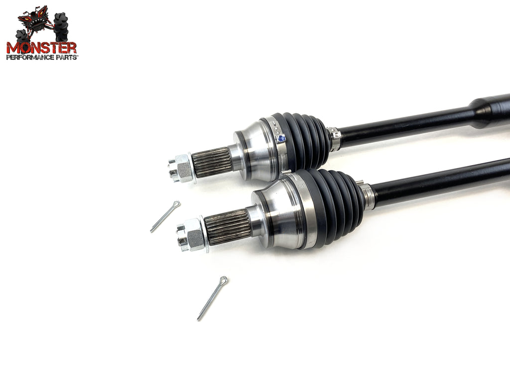 Monster XP Series Front CV Axles for Polaris 1333681, Left & Right, ACE 900 2017 2018 2019, Telescoping, Built Tough, 4340 Chromoly Steel, Direct Fit, Factory Length with 4" of Travel 4