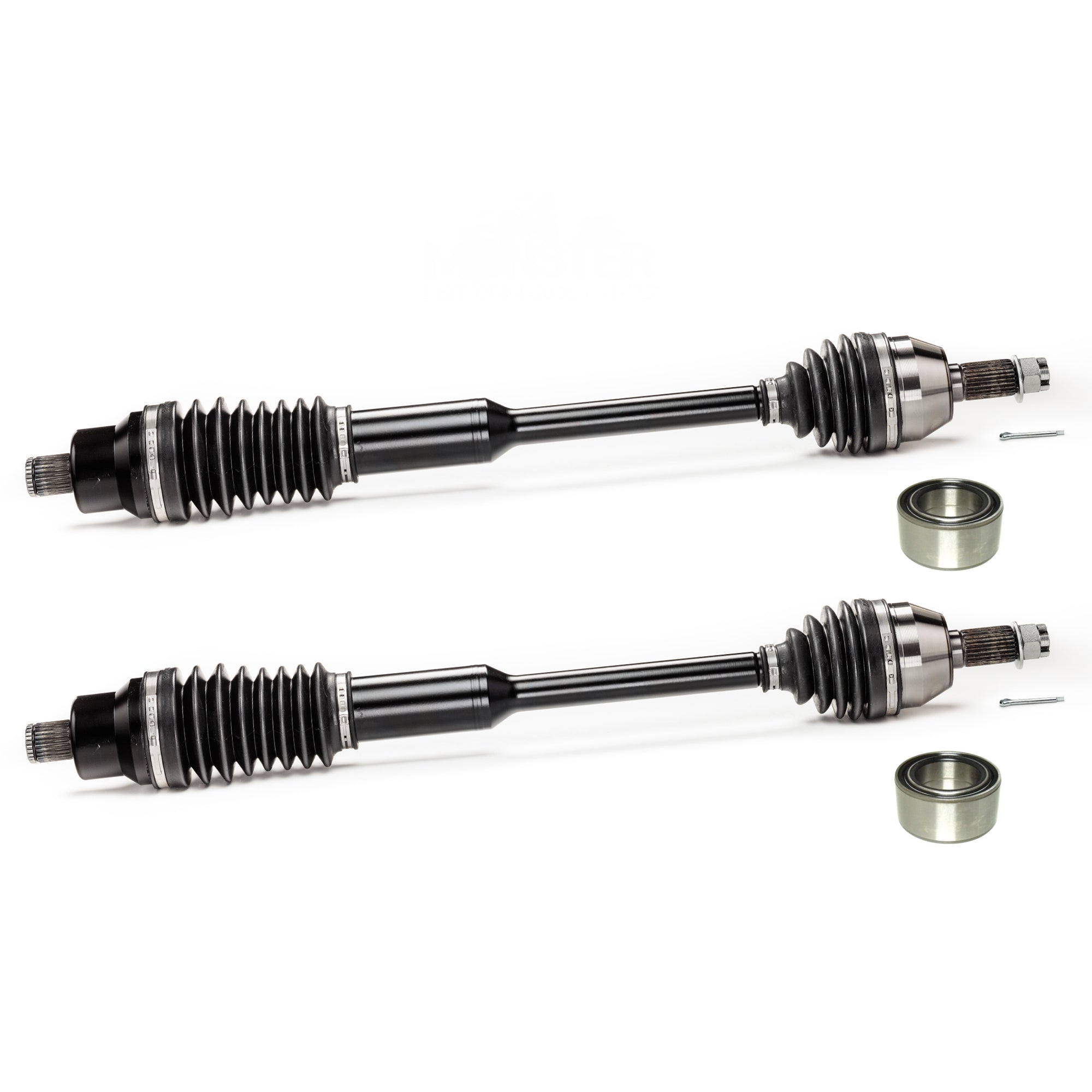 Monster XP Series Rear CV Axles & Brgs for Polaris RZR XP XP4 1000 2014-2015, Left & Right, Telescoping, Built Tough, 4340 Chromoly Steel, Direct Fit, Factory Length with 4" of Travel 1