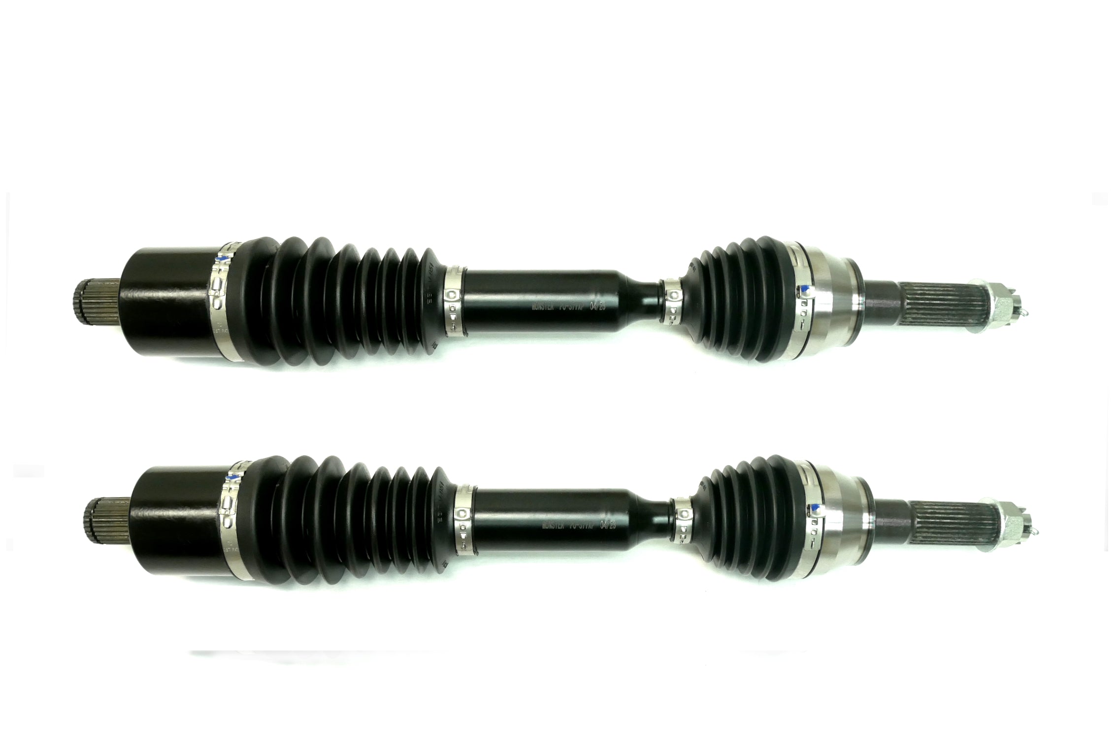 Monster XP Series Rear CV Axles for Polaris 1333677, Left & Right, Sportsman 450 570, Telescoping, Built Tough, 4340 Chromoly Steel, Direct Fit, Factory Length with 4" of Travel 1