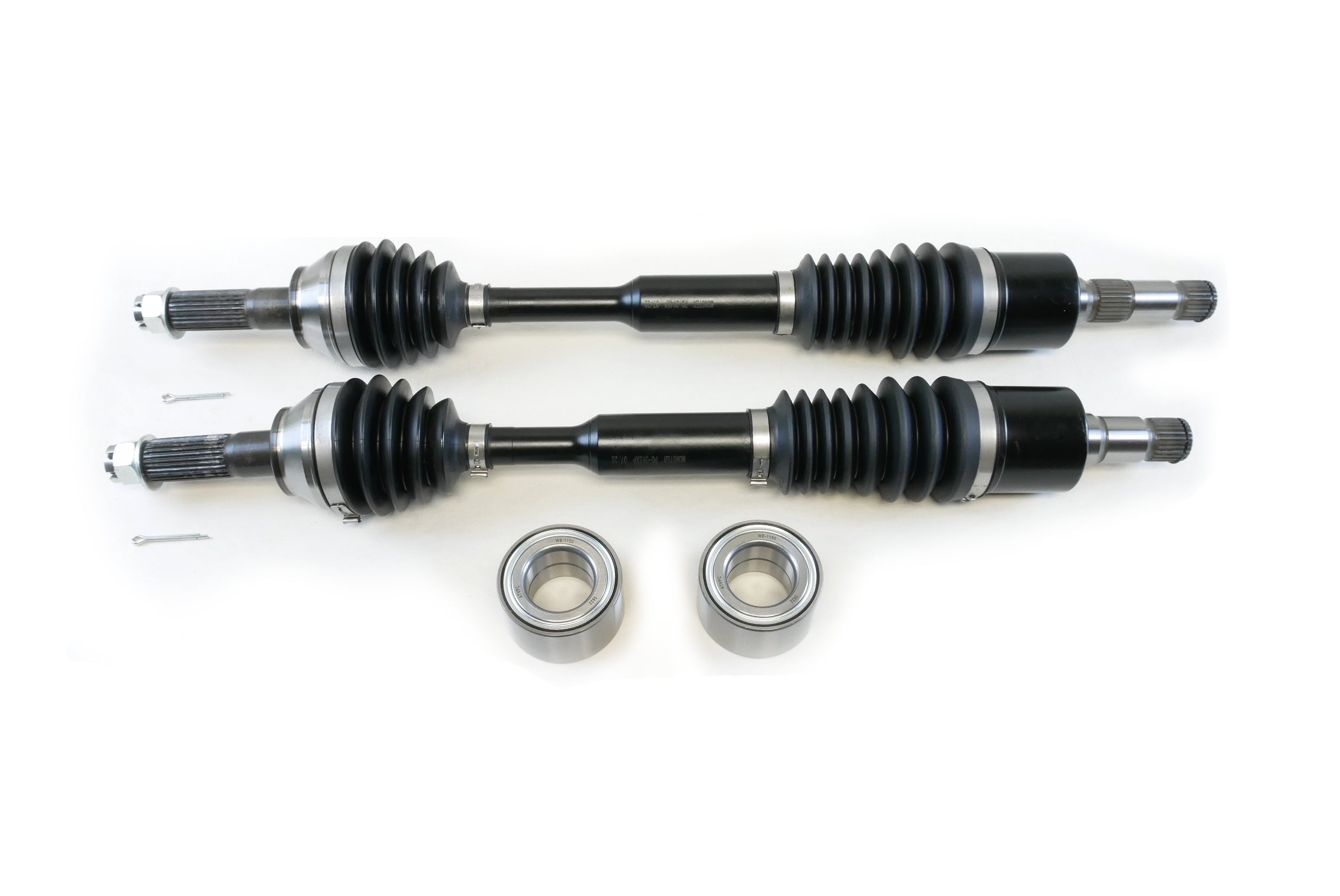 Monster XP Series Rear CV Axles & Brgs for Polaris 1332894, 1332895, Left & Right, Ranger 900 Diesel 2011 2012 2013 2014, Telescoping, Built Tough, 4340 Chromoly, Factory Length with 4" of Travel