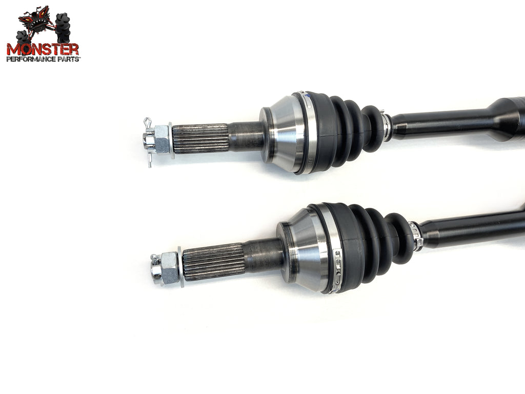 Monster XP Series Rear CV Axles for Polaris 1332947, Left & Right, Telescoping, Built Tough, 4340 Chromoly Steel, Direct Fit, Factory Length with 4" of Travel 4
