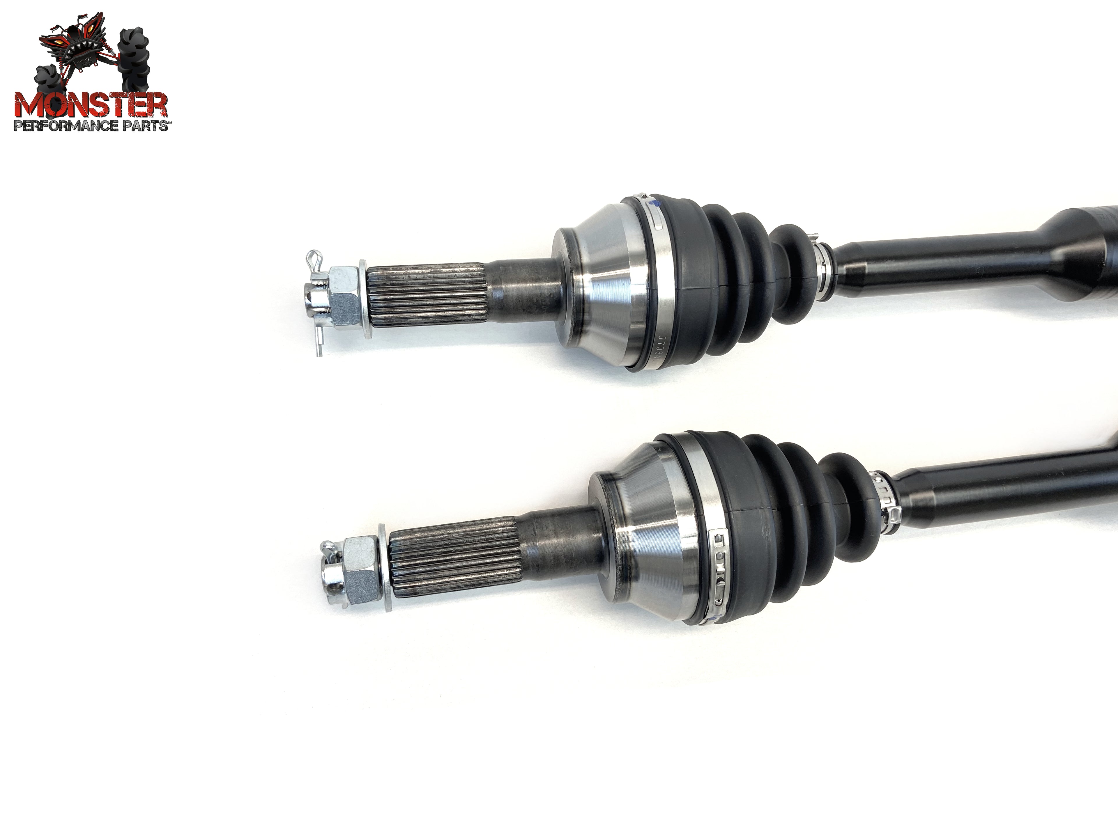 Monster XP Series Rear CV Axles for Polaris 1332947, Left & Right, Telescoping, Built Tough, 4340 Chromoly Steel, Direct Fit, Factory Length with 4" of Travel 4