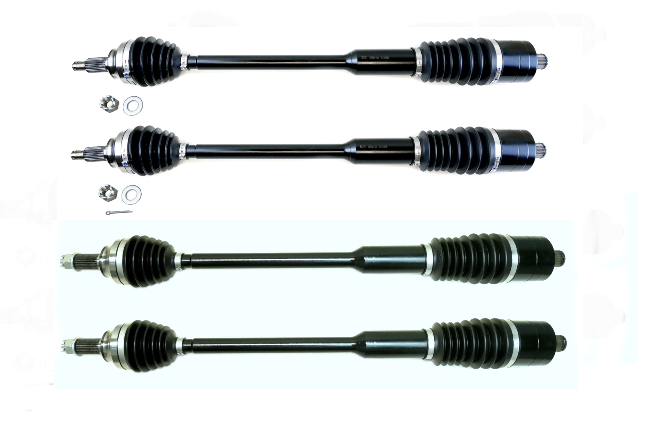 Monster XP Series Full CV Axle Set for Polaris RZR XP Turbo S & XP4 Turbo S 2018-2021, Front & Rear, Telescoping, Built Tough, 4340 Chromoly Steel, Direct Fit, Factory Length with 4" of Travel 1