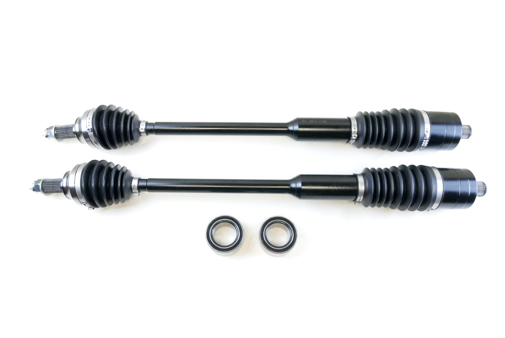 Monster XP Series Rear CV Axles & Brgs for Polaris 1334060, Left & Right, RZR XP XP4 Turbo S, Telescoping, Built Tough, 4340 Chromoly Steel, Direct Fit, Factory Length with 4" of Travel 1