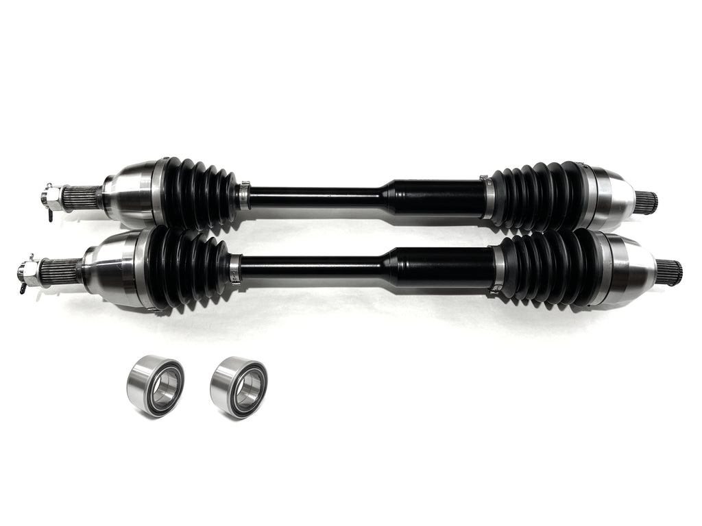 Monster XP Series Rear CV Axles & Brgs for Polaris 1336922, Left & Right, RZR PRO XP XP4, Telescoping, Built Tough, 4340 Chromoly Steel, Direct Fit, Factory Length with 4" of Travel