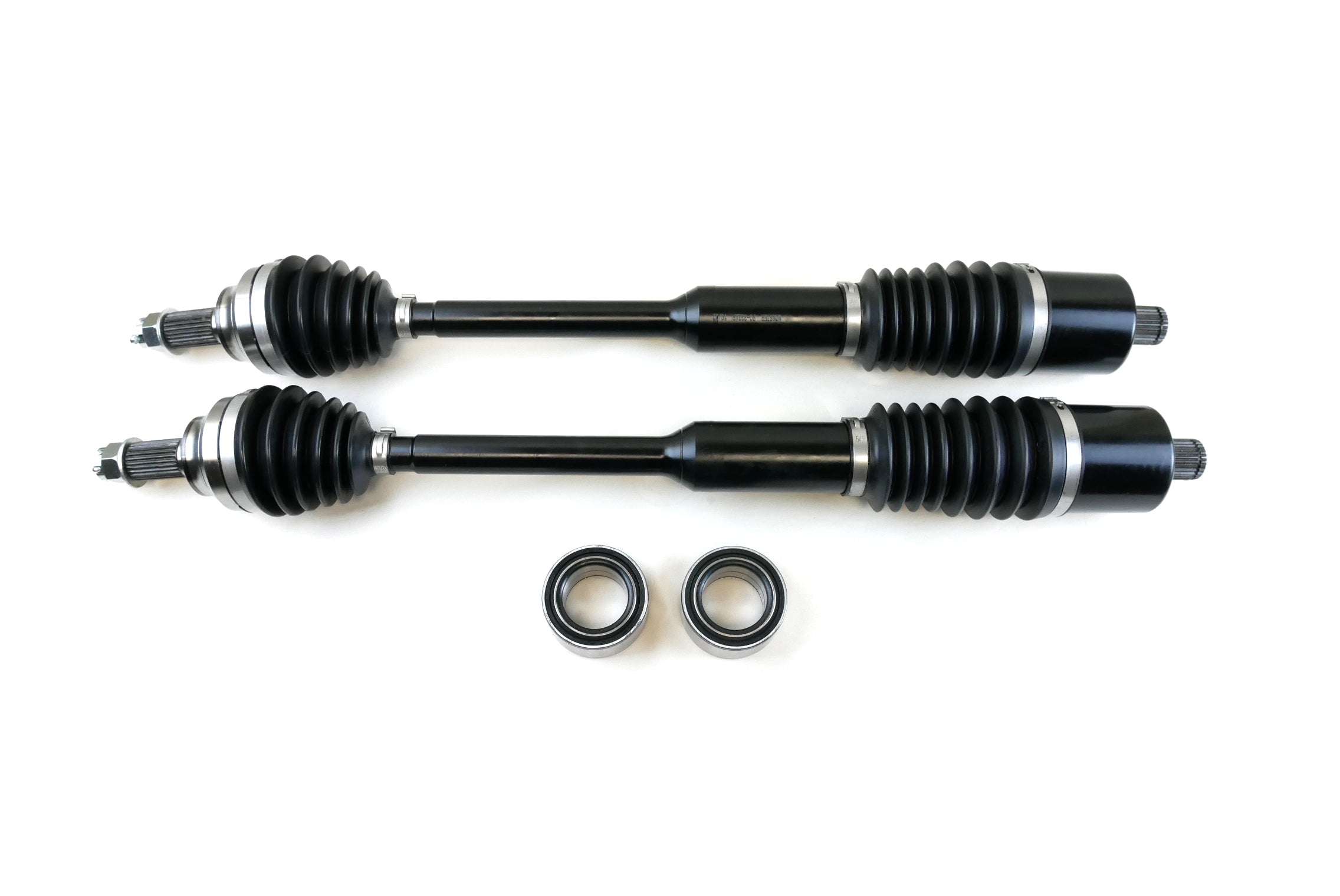 Monster XP Series Front CV Axles & Brgs for Polaris 1333942, Left & Right, RZR XP XP4 Turbo & RZR RS1, Telescoping, Built Tough, 4340 Chromoly Steel, Direct Fit, Factory Length with 4" of Travel