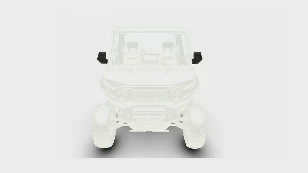 Polaris Side View Adjustable Folding Mirrors for RANGER, ROPS Mounted, Set of 2 | 2889099