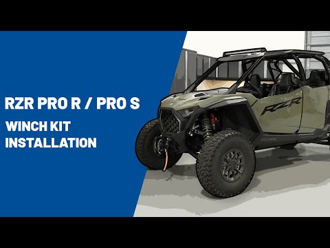 Polaris RZR SxS Pro Series 6,000 LB Winch Kit with Synthetic Rope | 2891662, 2884341, 2890403