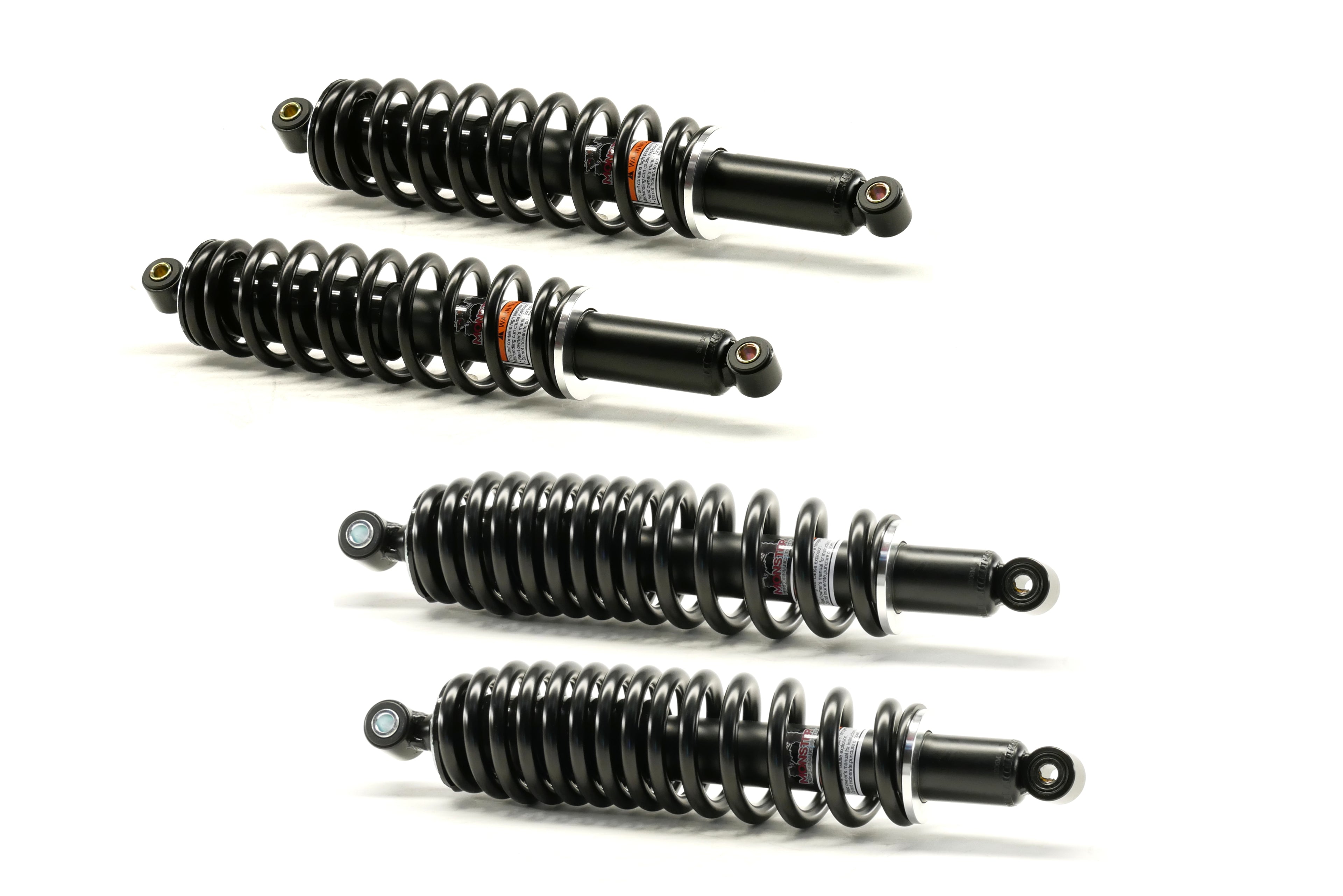 Monster Performance Full Shock Set for Yamaha 1XD-F3390-01-00, 1XD-F2200-00-00, Front & Rear, Viking 700, Responsive Handling, Quality Tested, Gas-charged, Anti-foam, Anti-shear, Adjustable