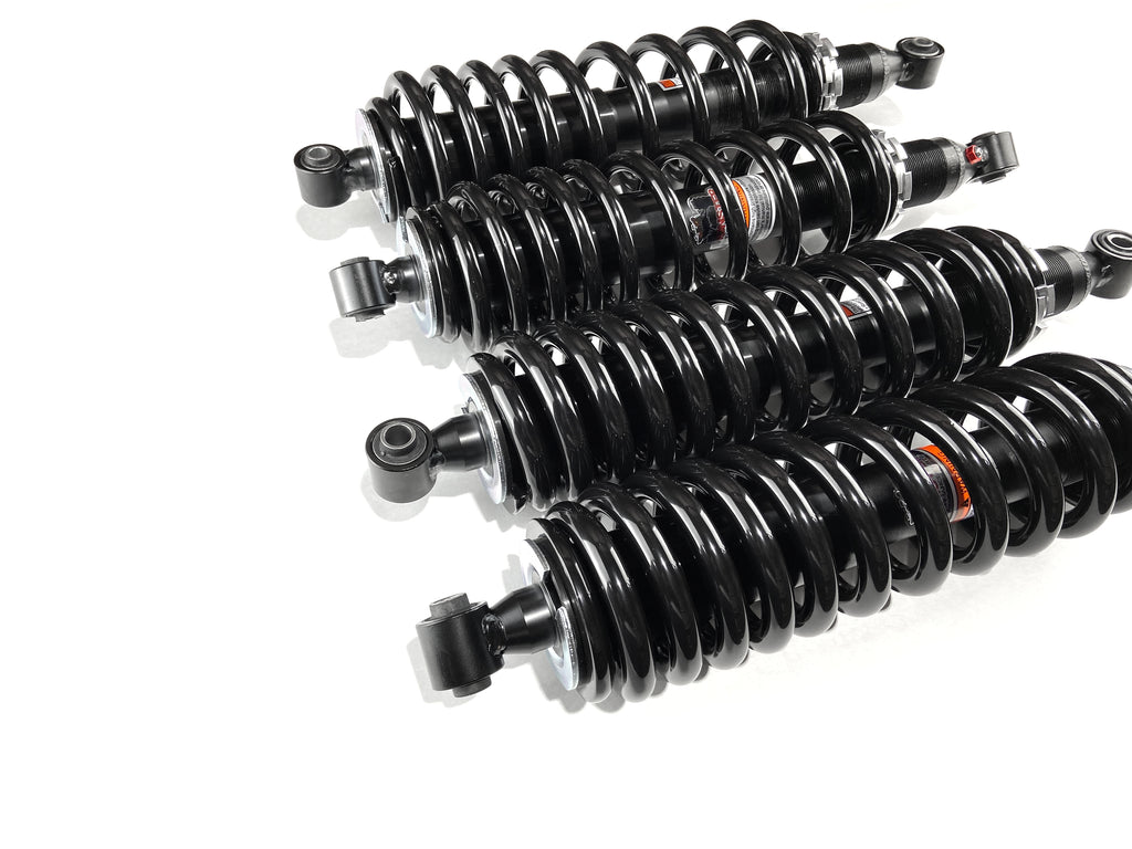 Monster Performance Full Shock Set for Yamaha 2PG-F3390-00-00, 2PG-F2200-00-00, Front & Rear, Viking VI, Dual-Rate, Monotube, Quality Tested, Gas-charged, Anti-foam, Anti-shear, Adjustable 3
