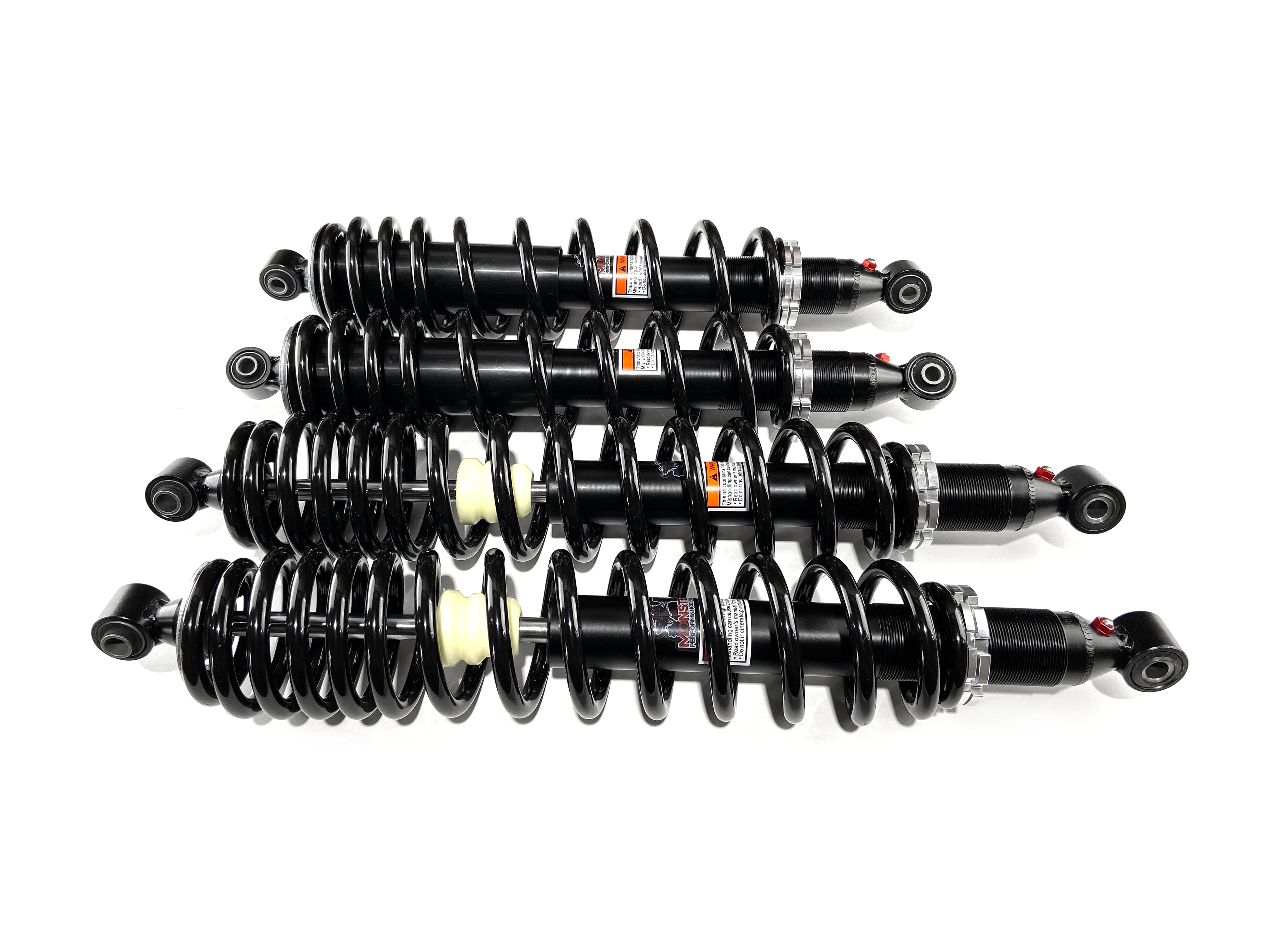 Monster Performance Full Shock Set for Yamaha Wolverine 700 2016-2018, Front & Rear, Monotube, Dual-Rate, Responsive Handling, Quality Tested, Gas-charged, Anti-foam, Anti-shear, Adjustable 1