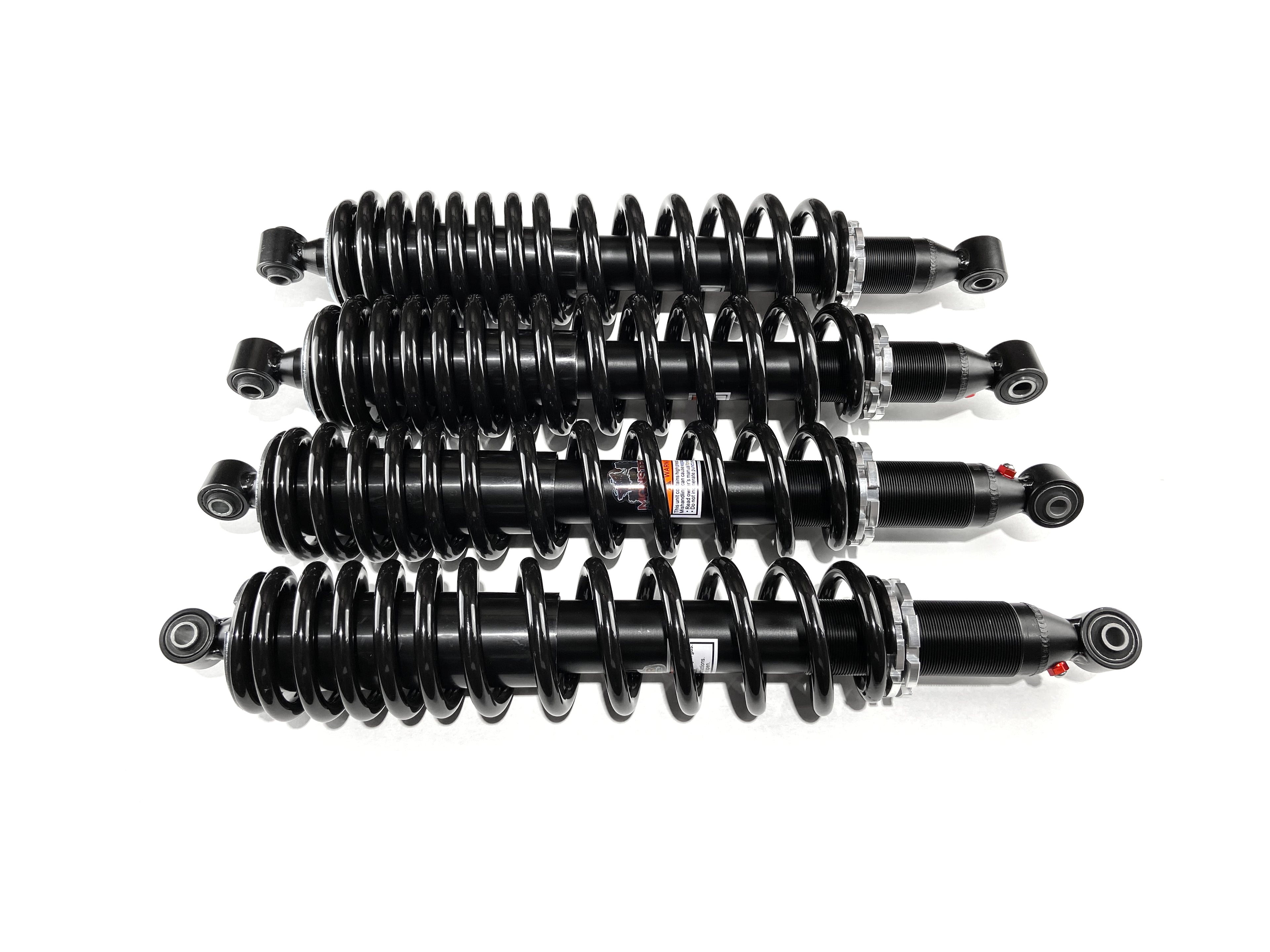 Monster Performance Full Shock Set for Yamaha Wolverine X2 2019-2020, Front & Rear, Monotube, Dual-Rate, Responsive Handling, Quality Tested, Gas-charged, Anti-foam, Anti-shear, Adjustable