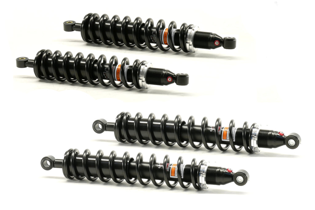 Monster Performance Full Shock Set for Honda Rubicon 500 2001-2014, Front & Rear, Rubicon 500, Linear Rate, Responsive Handling, Quality Tested, Gas-charged, Anti-foam, Anti-shear, Adjustable