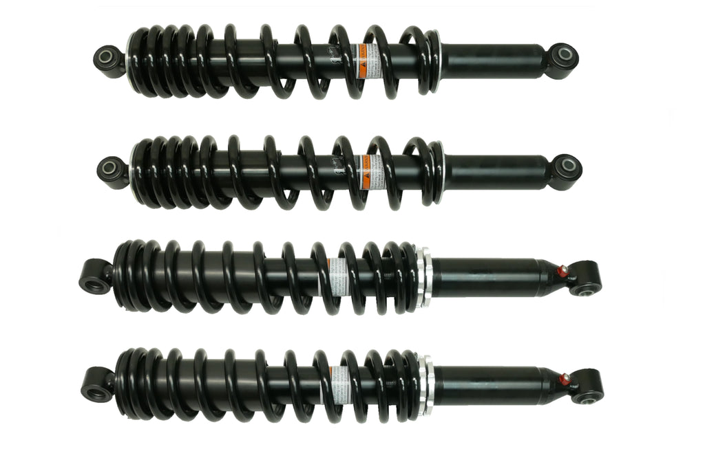 Monster Performance Full Shock Set for Honda Pioneer 700 & 700-4 2015-2022, Front & Rear, Monotube, Responsive Handling, Quality Tested, Gas-charged, Anti-foam, Anti-shear, Adjustable 1