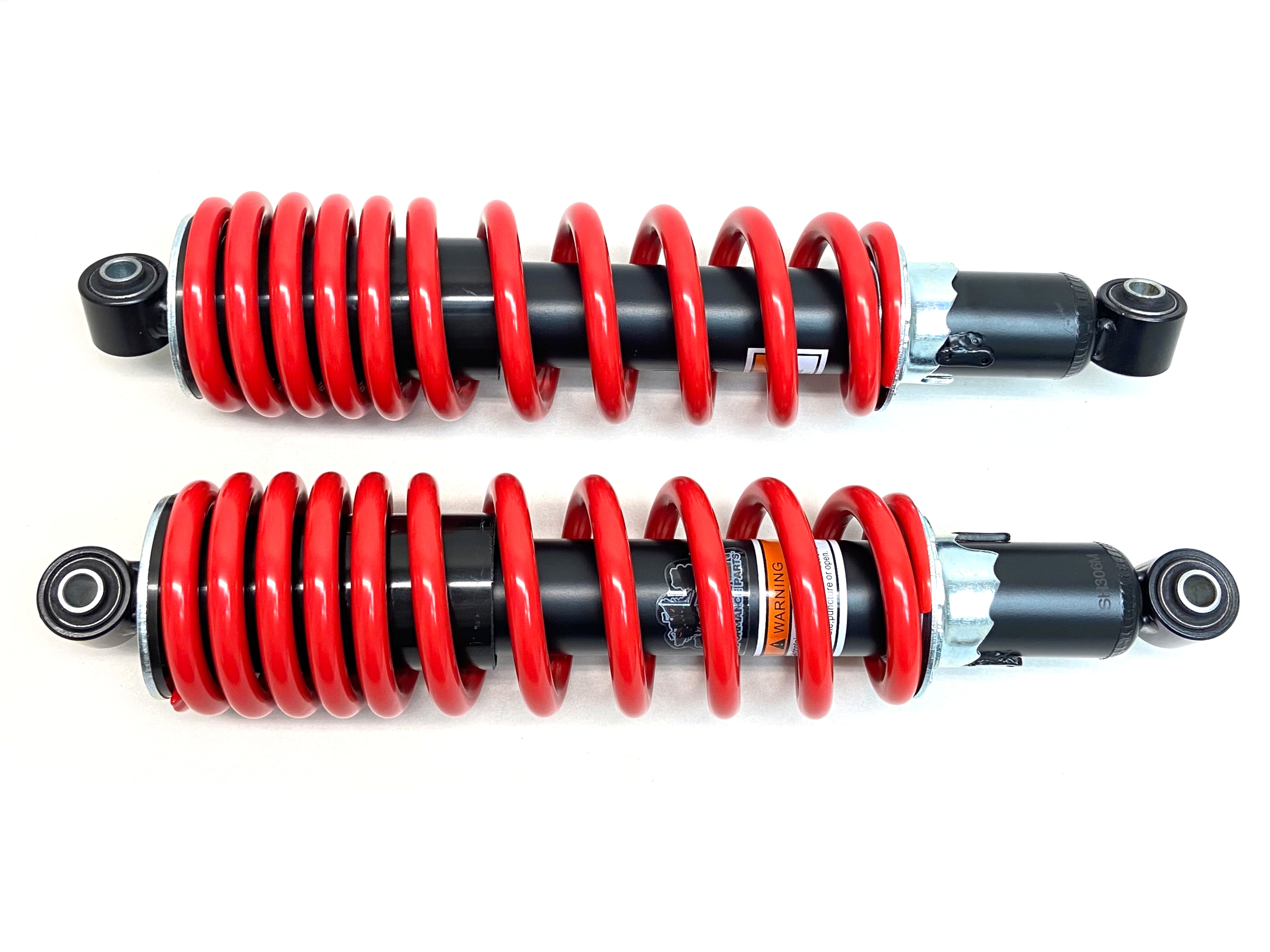 Monster Performance Full Shock Set for Honda Pioneer 500 2017-2021, Front & Rear, Dual Rate, Red, Responsive Handling, Optimal Damping, Quality Tested, Gas-charged, Anti-foam, Anti-shear, Adjustable 2