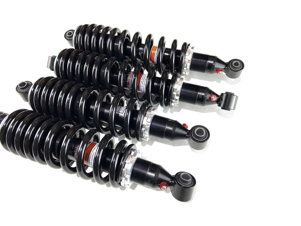 Monster Performance Full Shock Set for Honda Pioneer 500 2017-2021, Front & Rear, Monotube, Dual-Rate, Responsive Handling, Quality Tested, Gas-charged, Anti-foam, Anti-shear, Adjustable 2