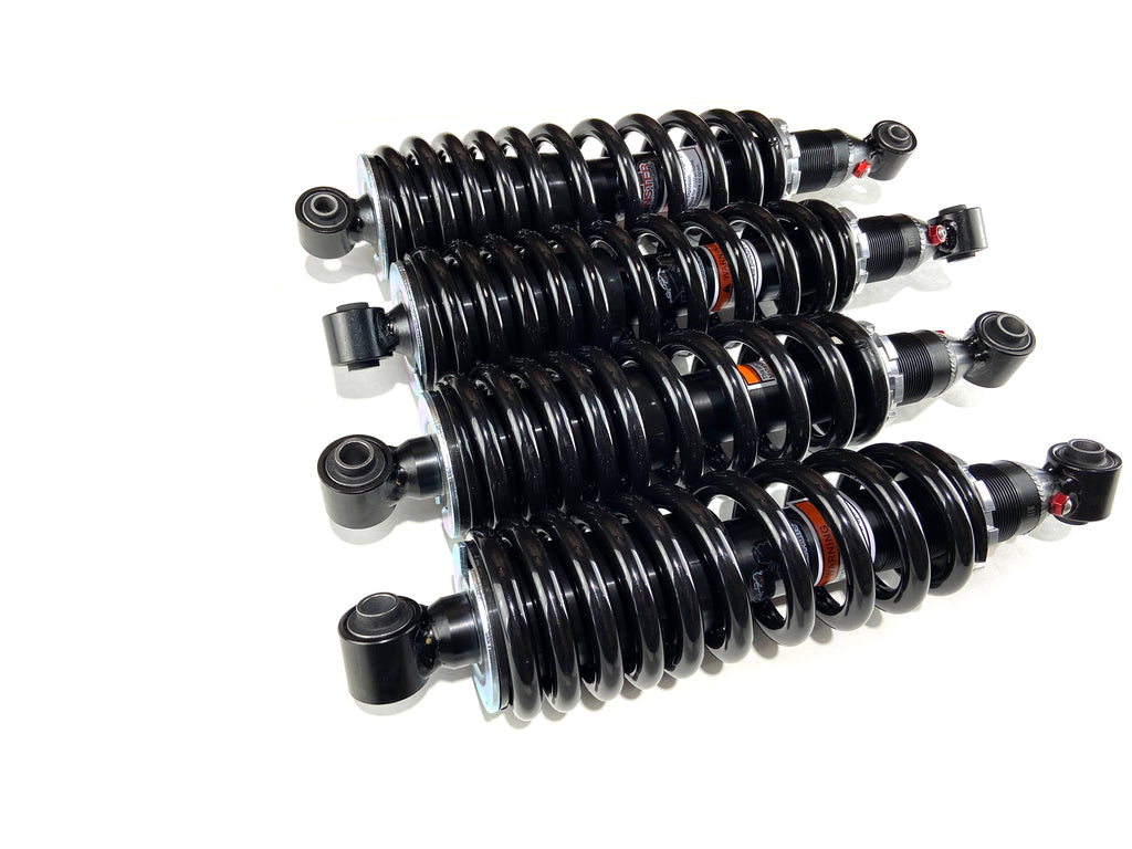 Monster Performance Full Shock Set for Honda Pioneer 500 2017-2021, Front & Rear, Monotube, Dual-Rate, Responsive Handling, Quality Tested, Gas-charged, Anti-foam, Anti-shear, Adjustable 3