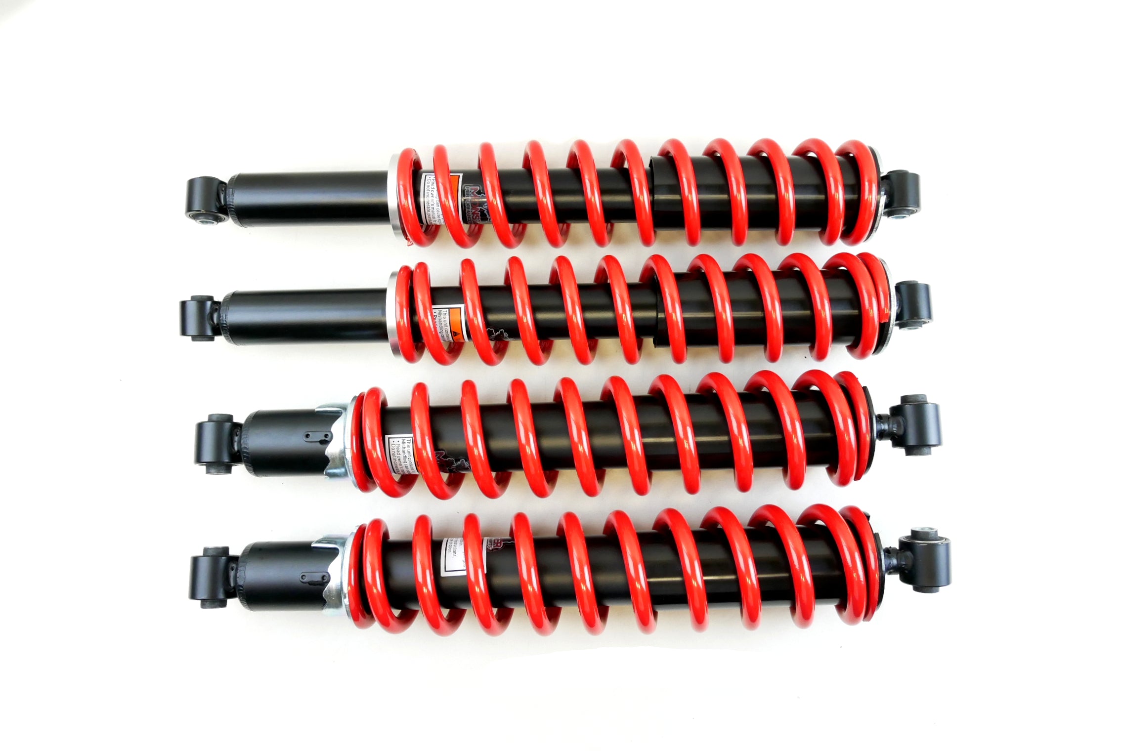 Monster Performance Full Shock Set for Honda Pioneer 700 & 700-4 2014, Front & Rear, Linear Rate, Responsive Handling, Optimal Damping, Quality Tested, Gas-charged, Anti-foam, Anti-shear, Adjustable