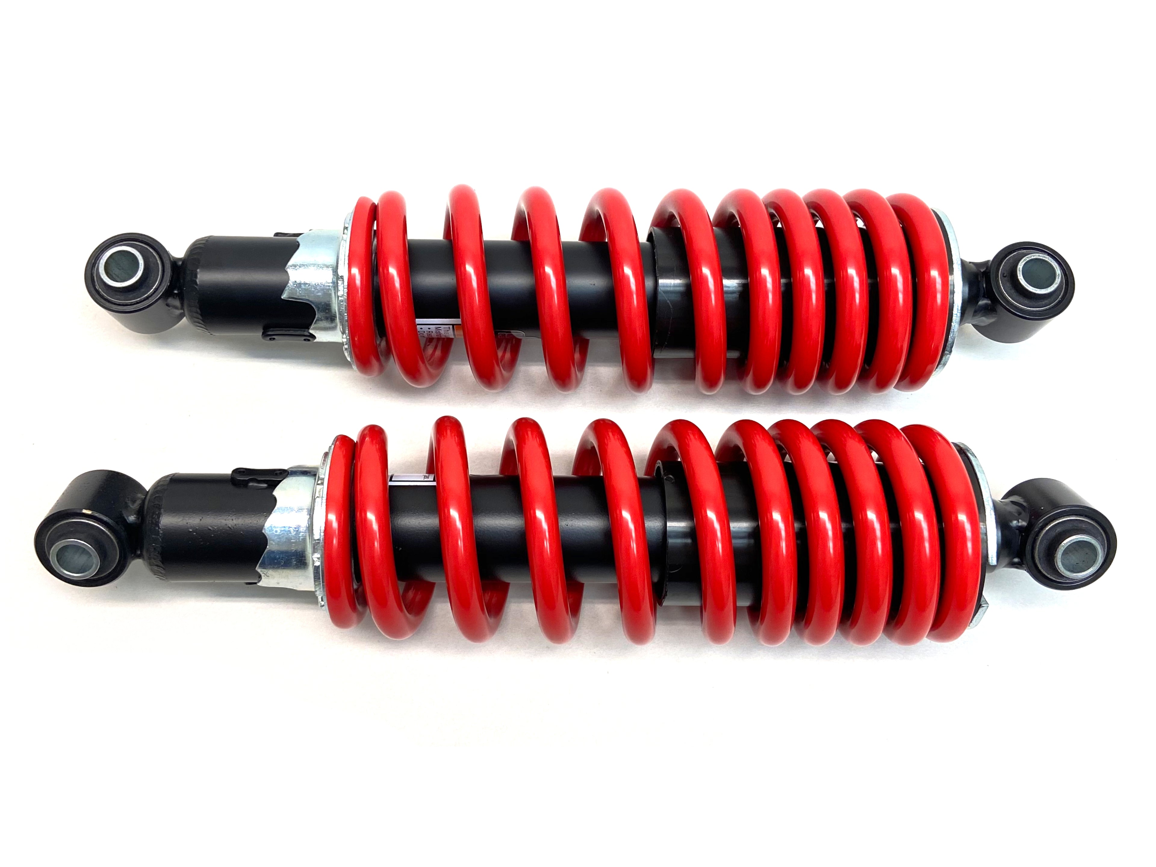 Monster Performance Full Shock Set for Honda Pioneer 500 2017-2021, Front & Rear, Dual Rate, Red, Responsive Handling, Optimal Damping, Quality Tested, Gas-charged, Anti-foam, Anti-shear, Adjustable 3