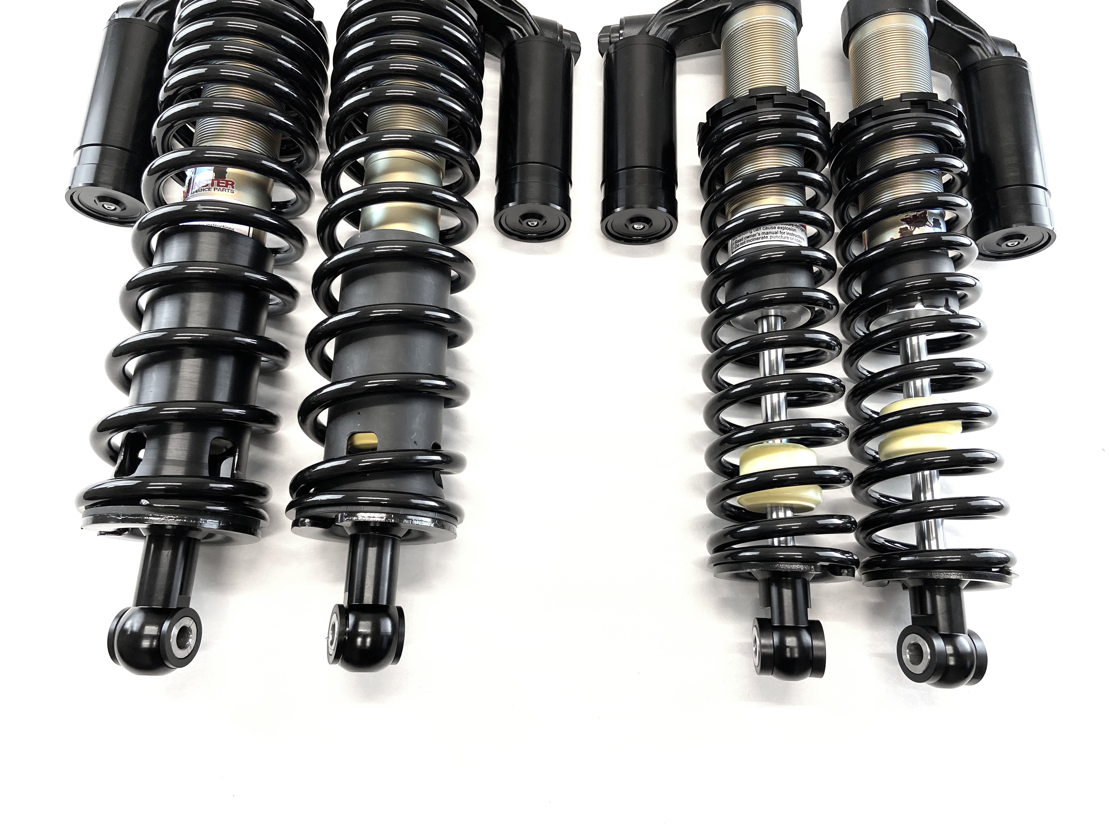 Monster Front Shocks for Honda 51400-HL4-AH1ZA, 52500-HL4-AH1ZA, 52400-HL4-AH1ZA, Pioneer 1000, Monotube, Responsive Handling, Quality Tested, Gas-charged, Anti-foam, Anti-shear, Adjustable 4