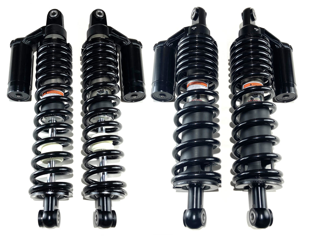 Monster Performance Full Shock Set for Honda 51400-HL4-AG1ZA, 52500-HL4-AG1ZA, Pioneer 1000-5 Limited Edition & Deluxe, Front & Rear, Monotube, Gas-charged, Anti-foam, Anti-shear, Quality Tested