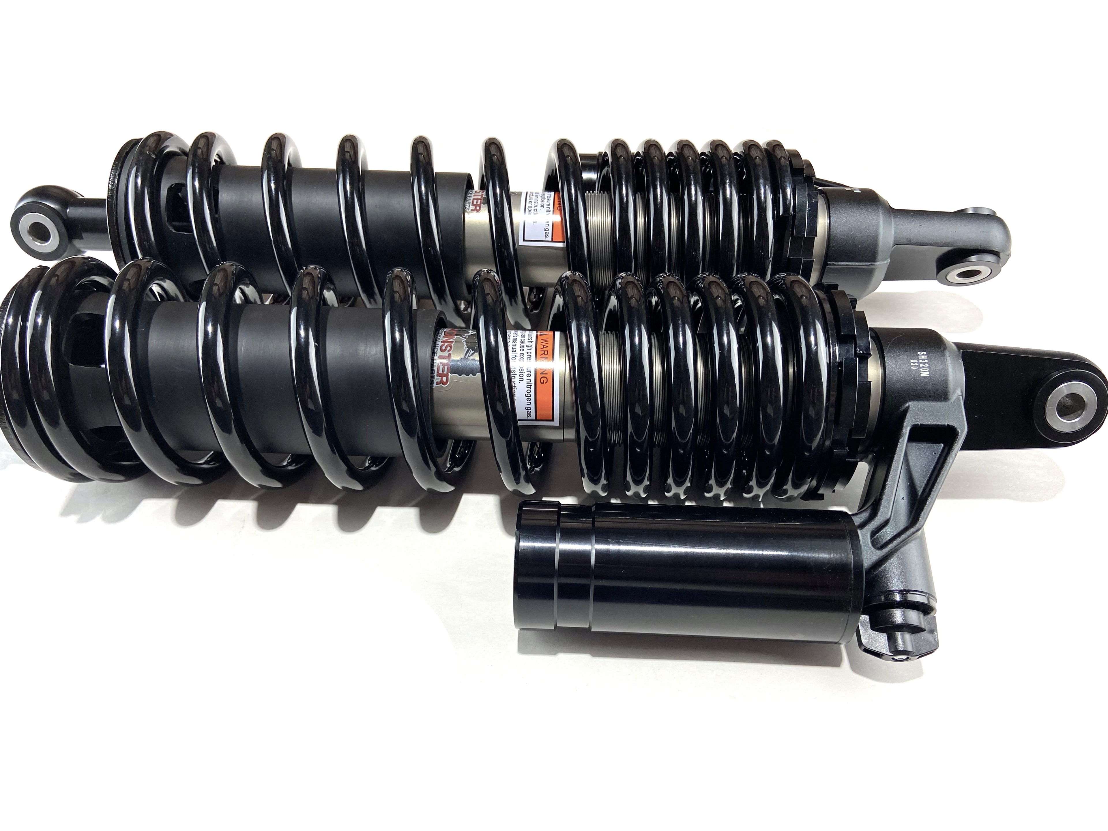 Monster Performance Full Shock Set for Honda 51400-HL4-AG1ZA, 52500-HL4-AG1ZA, Pioneer 1000-5 Limited Edition & Deluxe, Front & Rear, Monotube, Gas-charged, Anti-foam, Anti-shear, Quality Tested 7