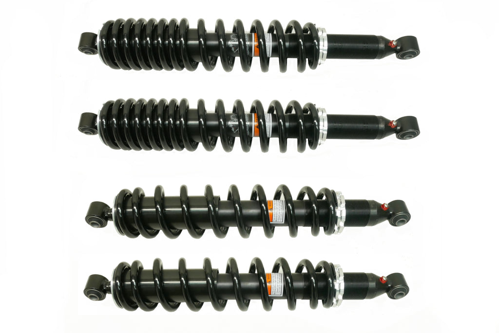 Monster Performance Full Shock Set for Honda Pioneer 700 & 700-4 2023-2024, Front & Rear, Monotube, Responsive Handling, Quality Tested, Gas-charged, Anti-foam, Anti-shear, Adjustable