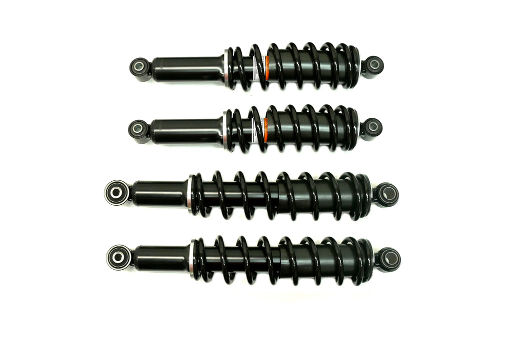Monster Performance Full Shock Set for Suzuki Eiger 400 & King Quad 400, Front & Rear, Monotube, Responsive Handling, Optimal Damping, Quality Tested, Gas-charged, Anti-foam, Anti-shear, Adjustable 1