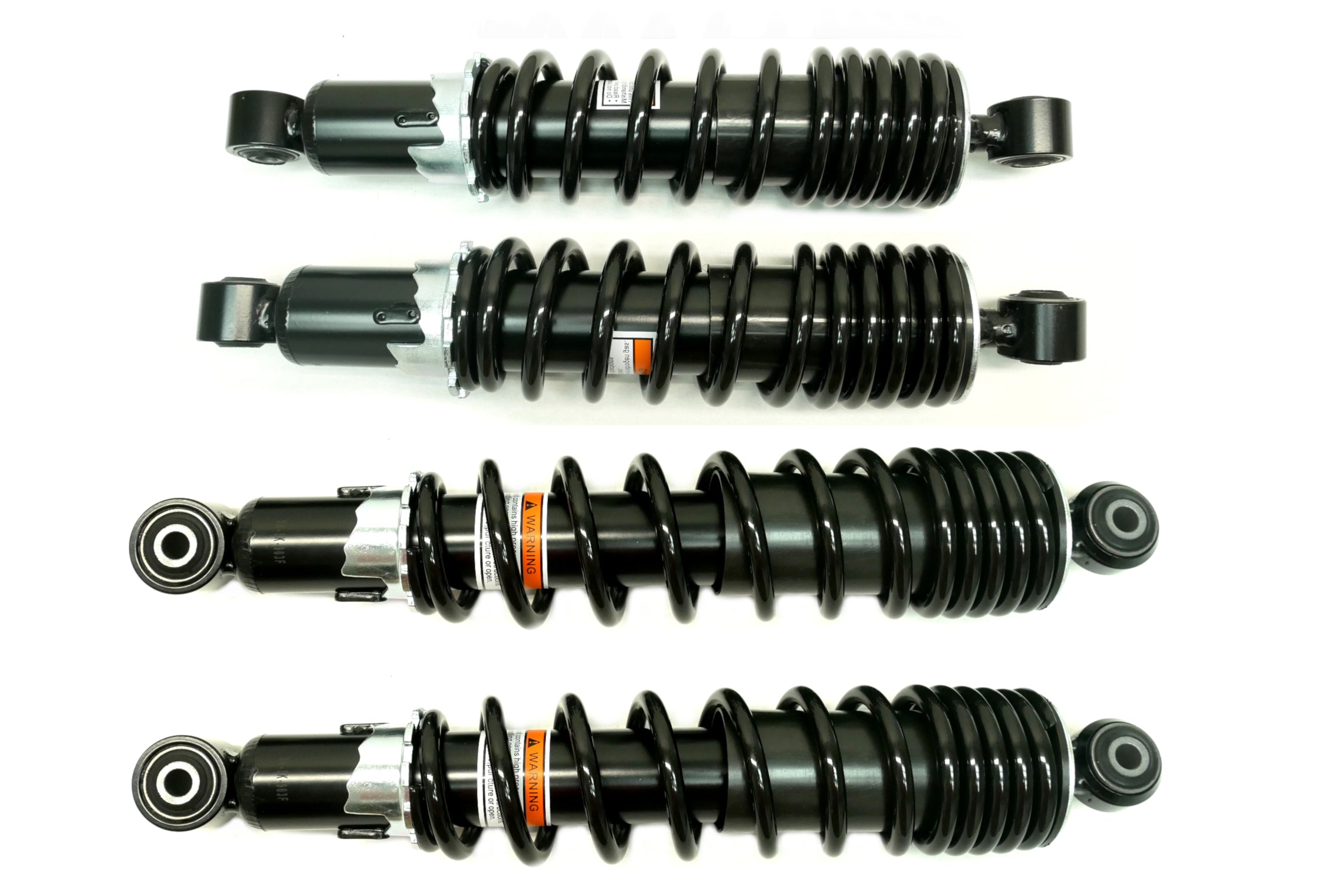 Monster Performance Full Shock Set for Suzuki King Quad 700 750 2005-2018, Front & Rear, Monotube, Responsive Handling, Optimal Damping, Quality Tested, Gas-charged, Anti-foam, Anti-shear, Adjustable 1