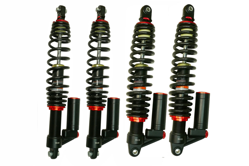 Monster Performance Full Shock Set for CFMOTO 9AWA-051600, 9AWA-061600, Front & Rear, CFORCE 800 1000, Monotube, Piggyback, Quality Tested, Gas-charged, Anti-foam, Anti-shear, Adjustable