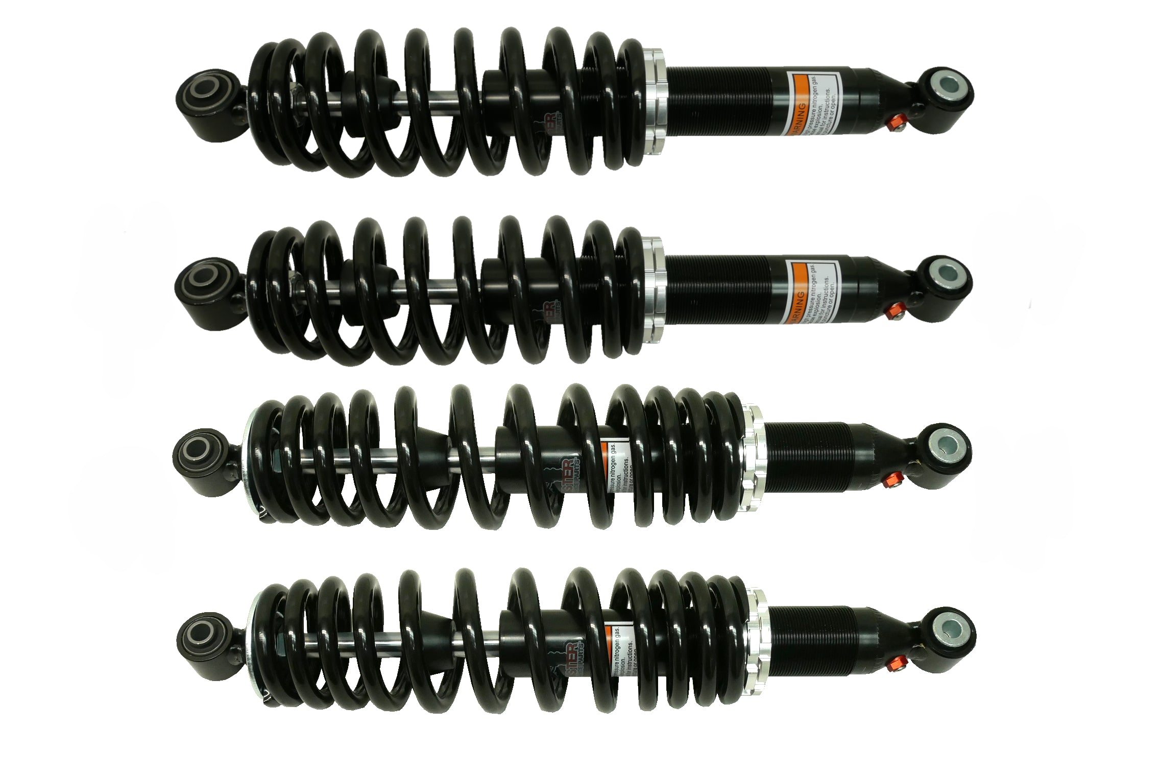 Monster Performance Full Shock Set for CFMOTO CFORCE 600 2020-2023, Front & Rear, CFORCE 600, Monotube, Responsive Handling, Quality Tested, Gas-charged, Anti-foam, Anti-shear, Adjustable 1