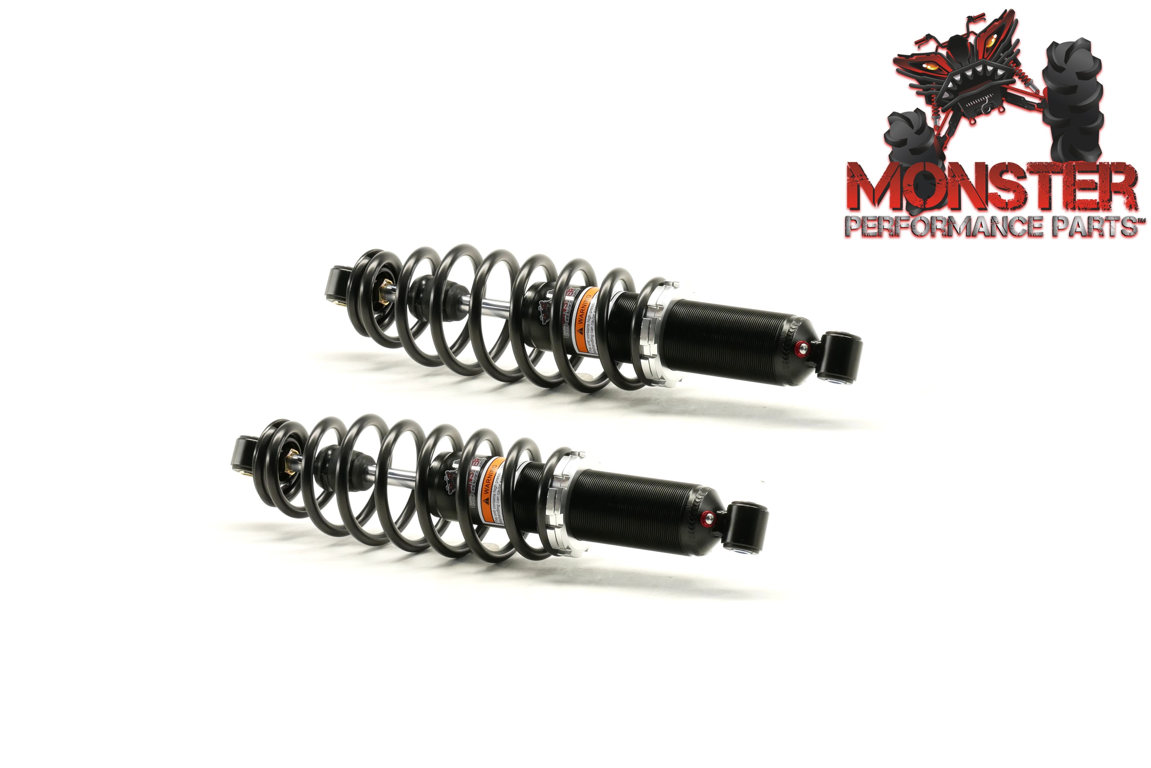 Monster Performance Full Shock Set for Polaris 7041762, 7043100, Front & Rear, Sportsman & Hawkeye, Monotube, Responsive Handling, Quality Tested, Gas-charged, Anti-foam, Anti-shear, Adjustable 2
