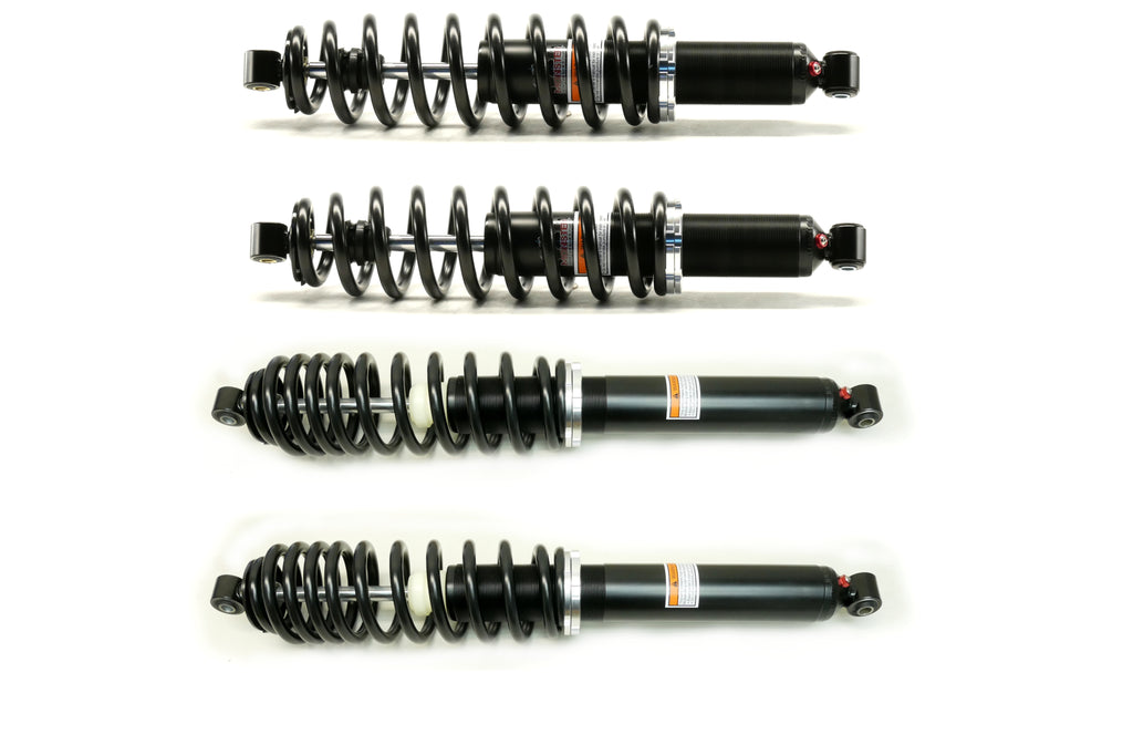 Monster Performance Full Shock Set for Polaris 7043755, 7043753, Front & Rear, Monotube, Responsive Handling, Quality Tested, Gas-charged, Anti-foam, Anti-shear, Adjustable 1