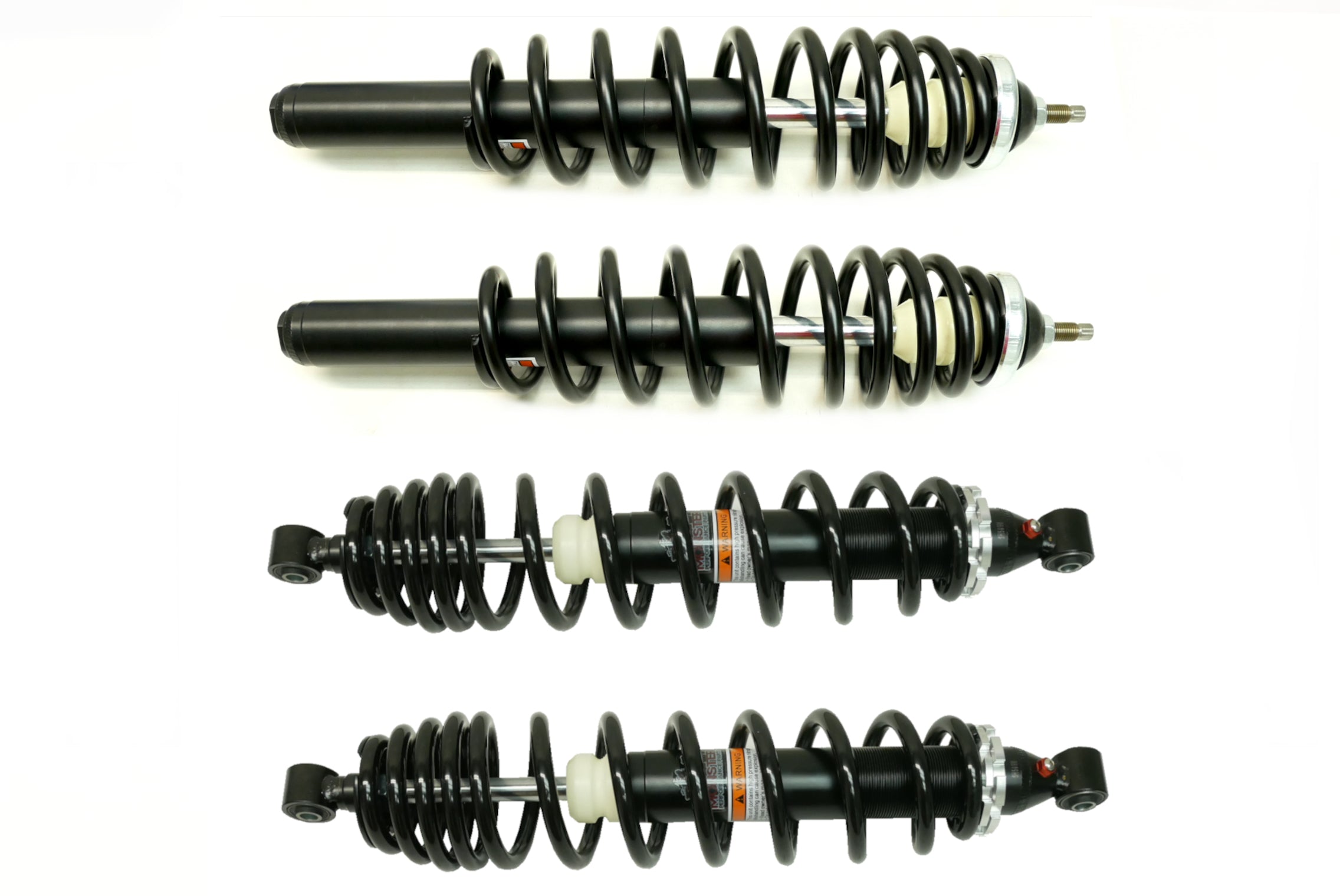 Monster Performance Full Shock Set for Polaris 7041784, 7043374, Front & Rear, Ranger Series 10, Monotube, Dual-Rate, Responsive Handling, Quality Tested, Gas-charged, Anti-foam, Anti-shear