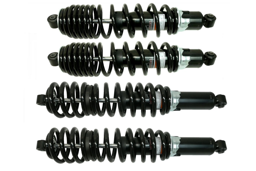 Monster Performance Full Shock Set for Polaris 7044094, 7043759, Front & Rear, Monotube, Responsive Handling, Optimal Damping, Quality Tested, Gas-charged, Anti-foam, Anti-shear, Adjustable 1