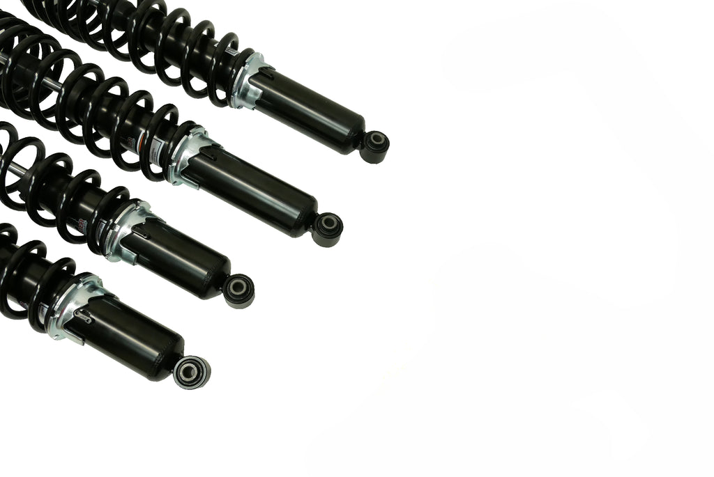 Monster Performance Full Shock Set for Polaris 7043464, 7043463, Front & Rear, Monotube, Responsive Handling, Quality Tested, Gas-charged, Anti-foam, Anti-shear, Adjustable 2